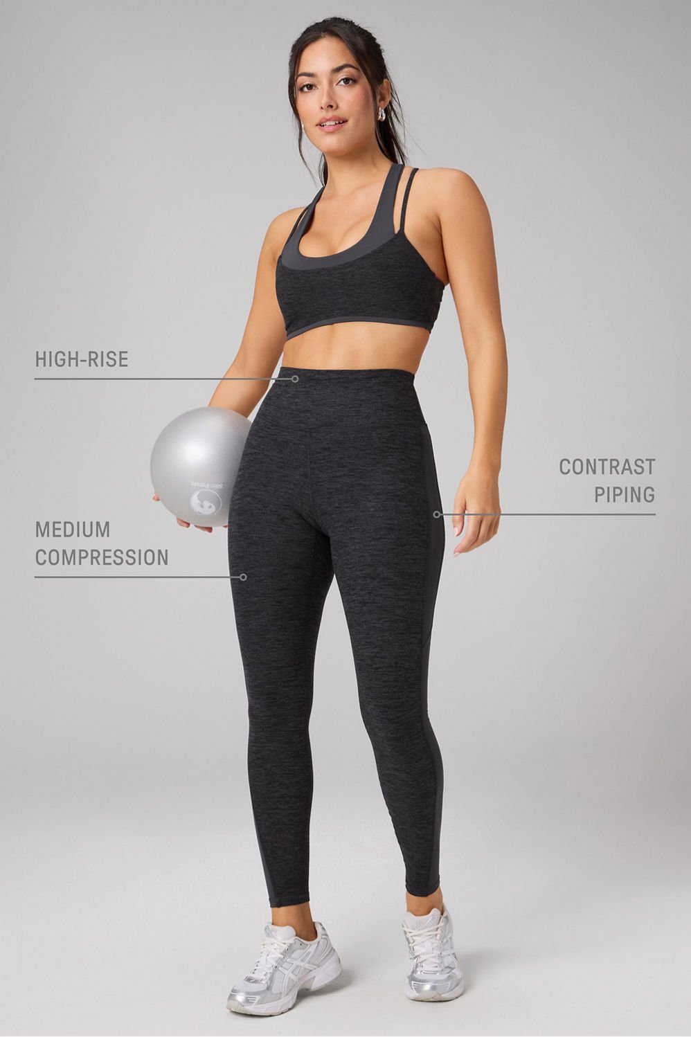 Fabletics HeatherFlex High-Waisted Tonal TLC Legging
