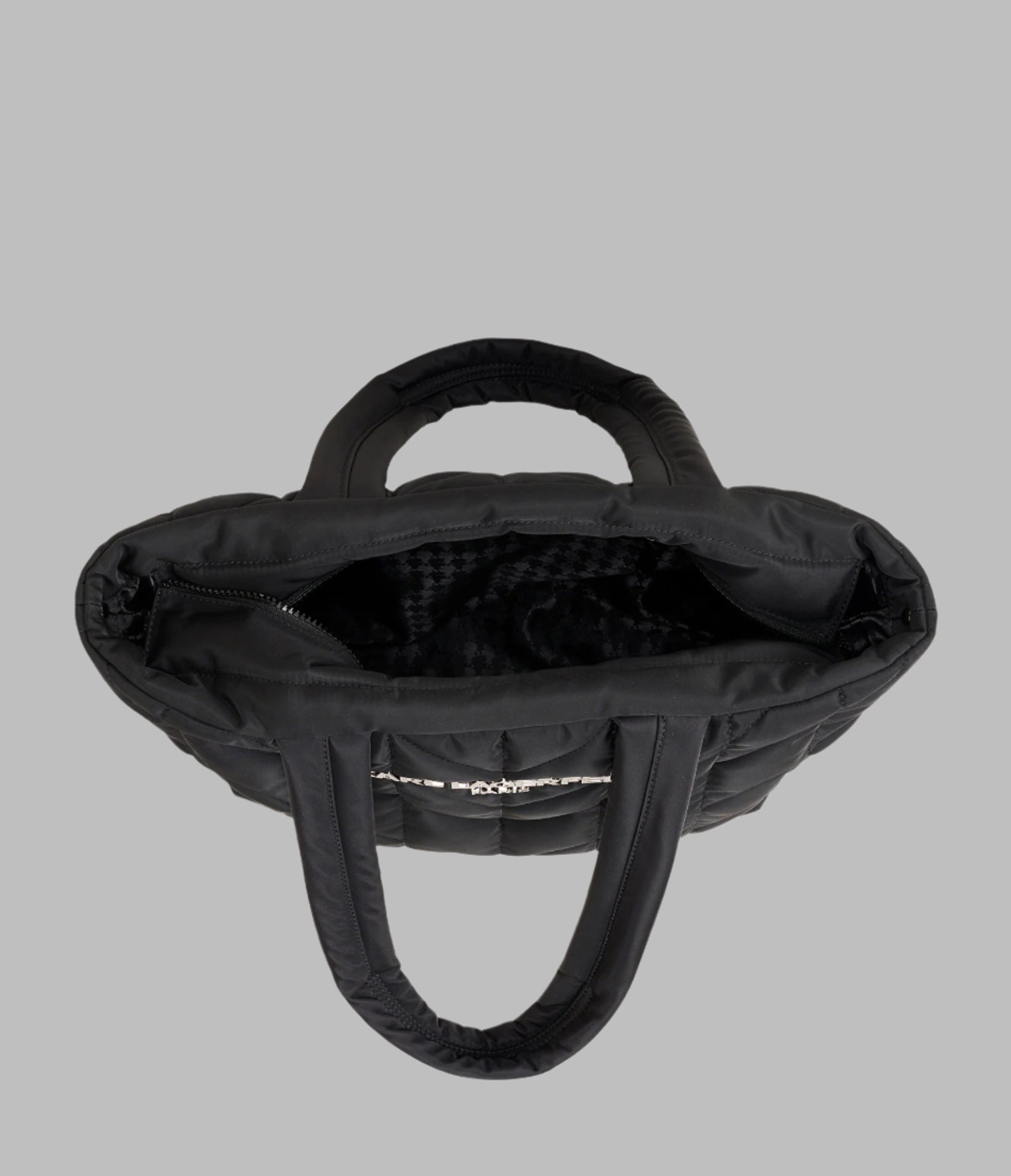 KarlLagerfeld Voyage quilted tote black/gunmetal