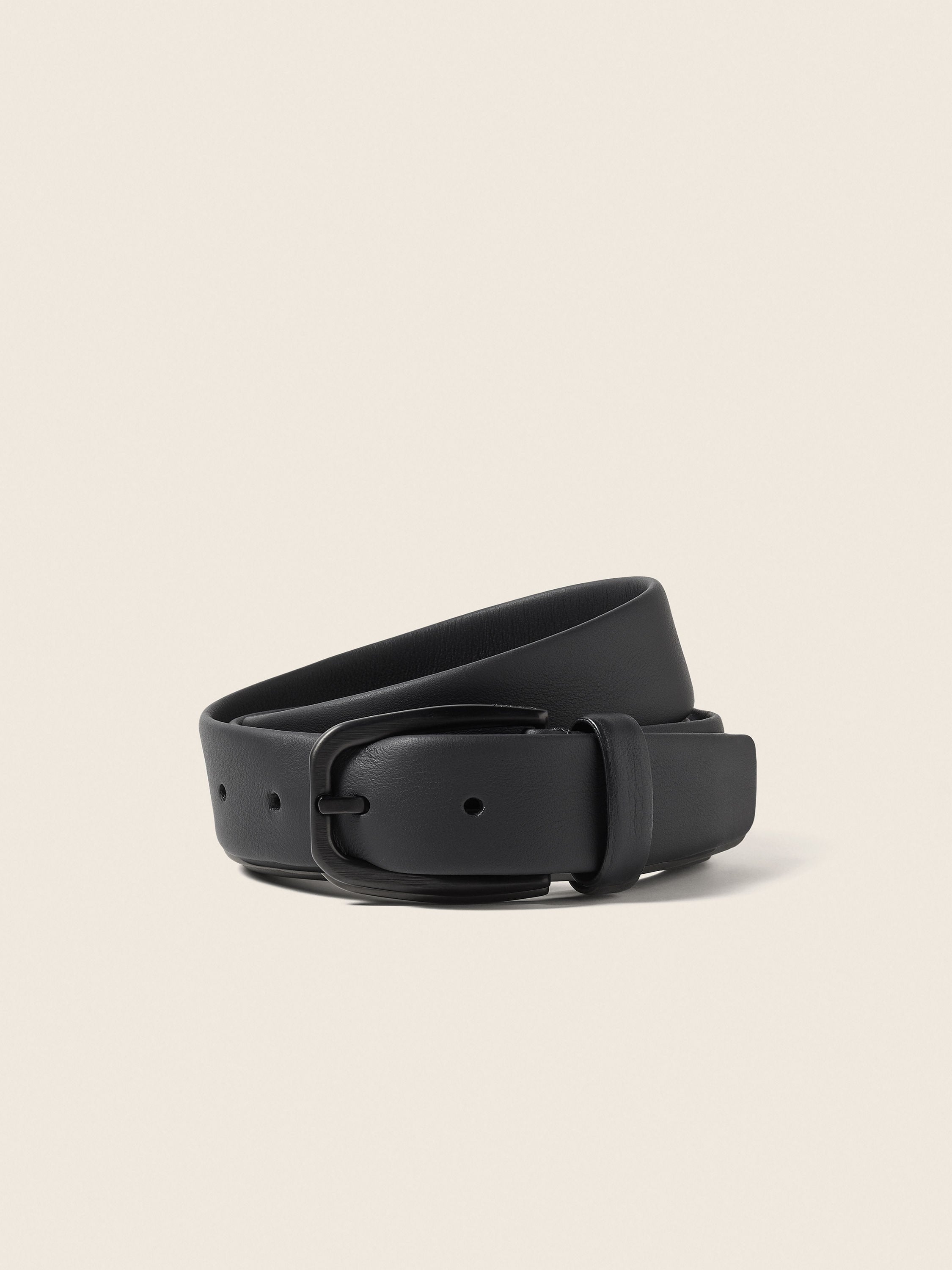 Zegna Black Leather Belt