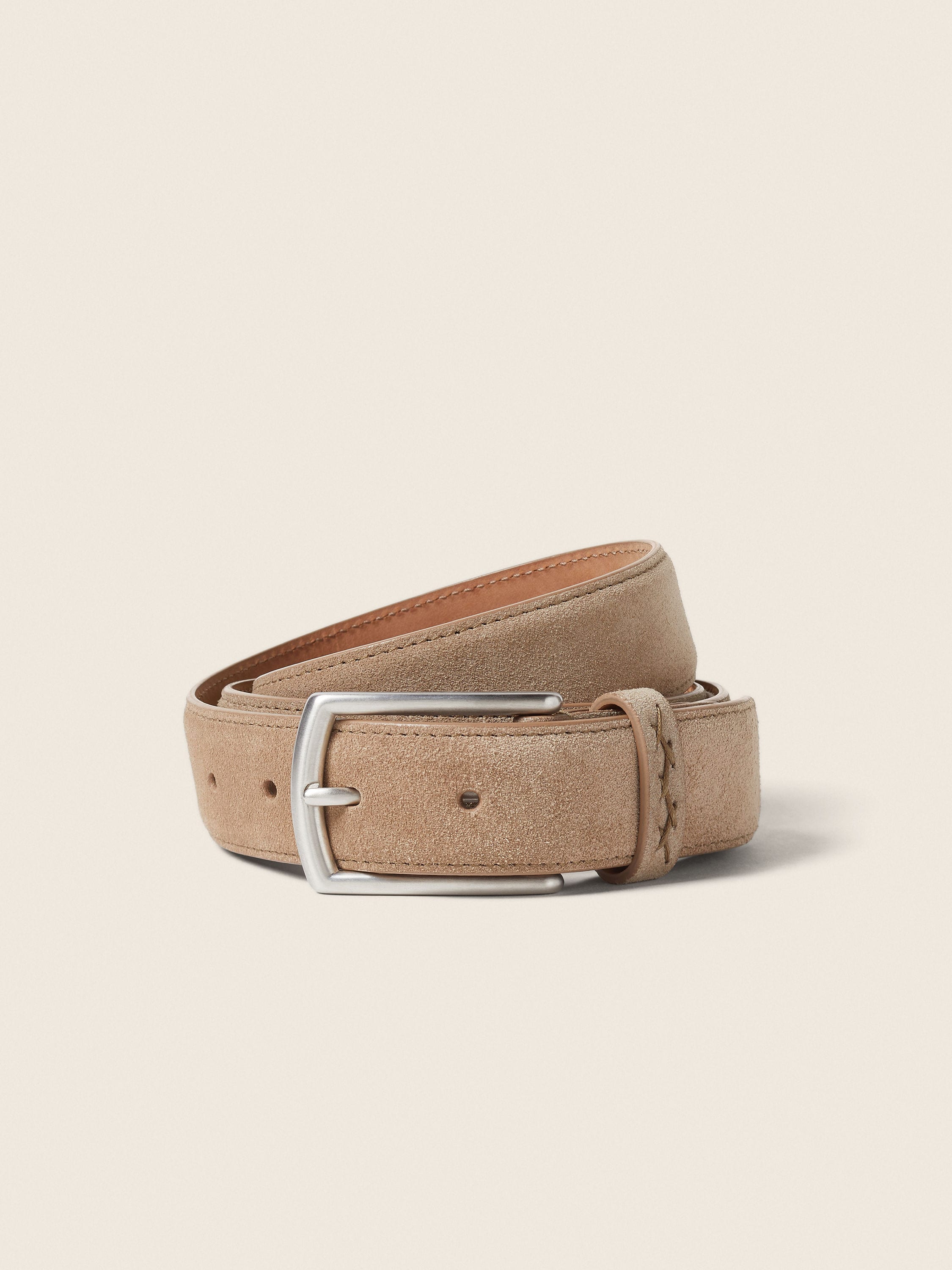 Zegna Beige Suede Belt