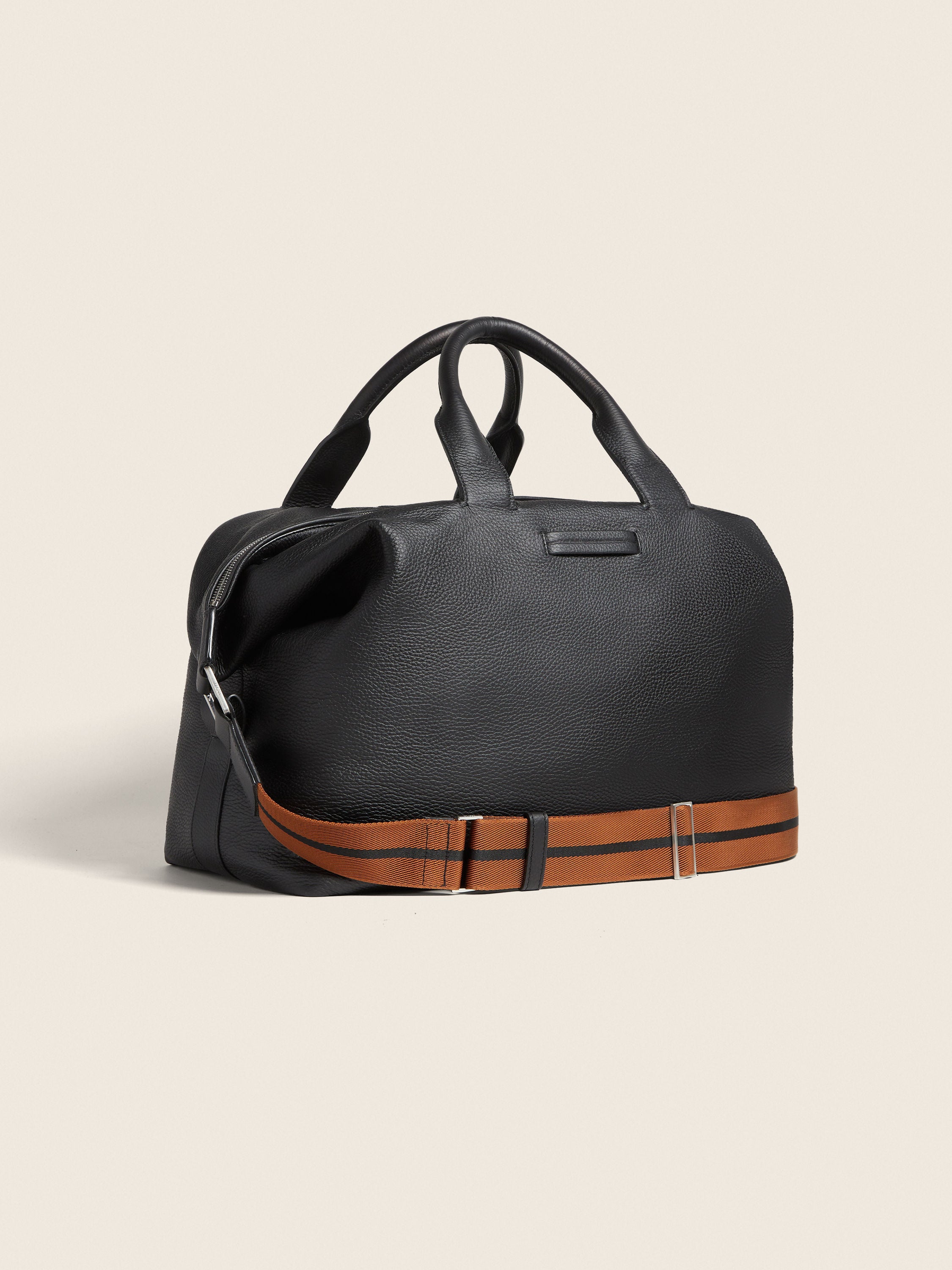 Zegna Black Deerskin Holdall Raglan