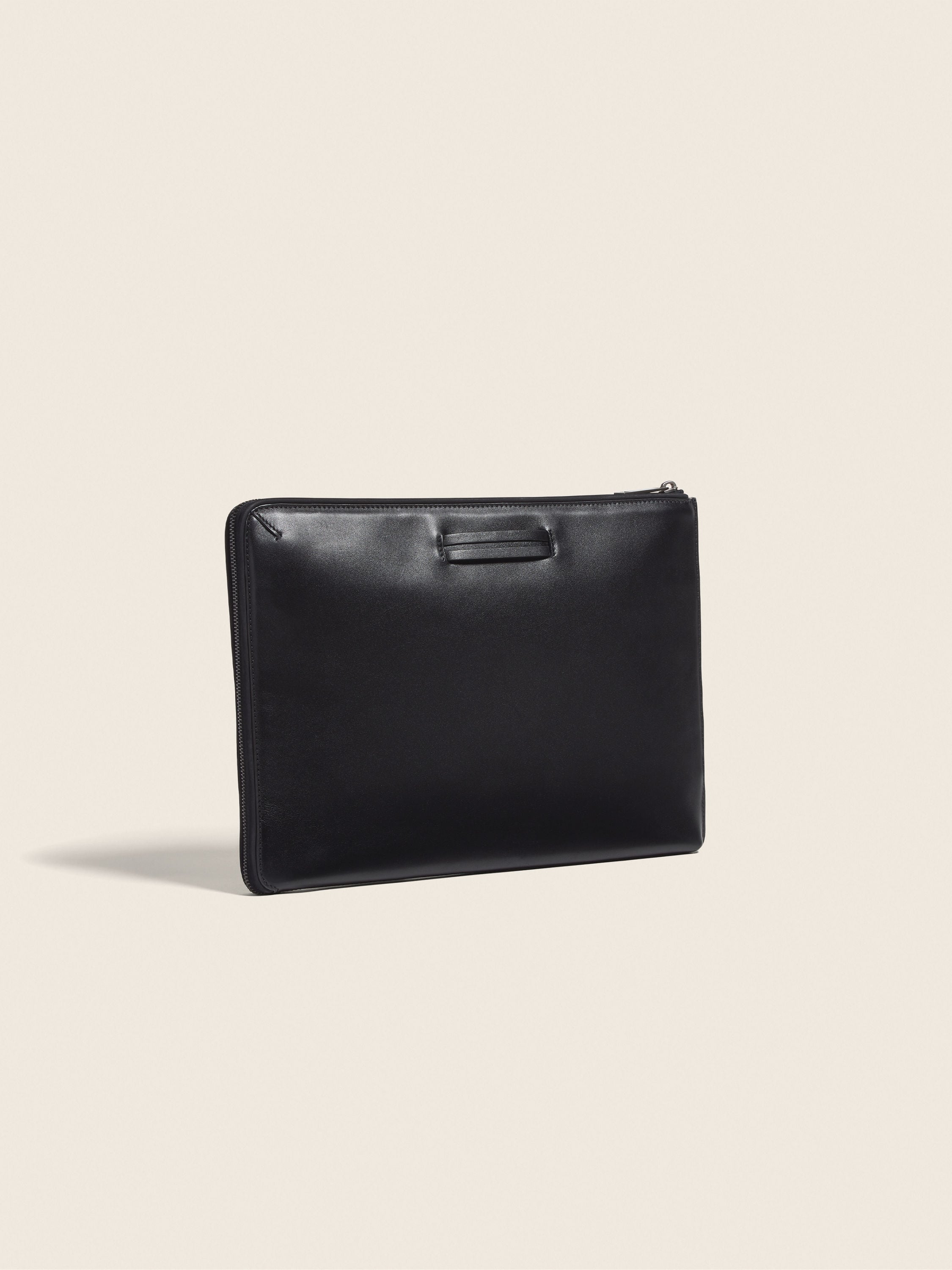 Zegna Black Leather Portfolio