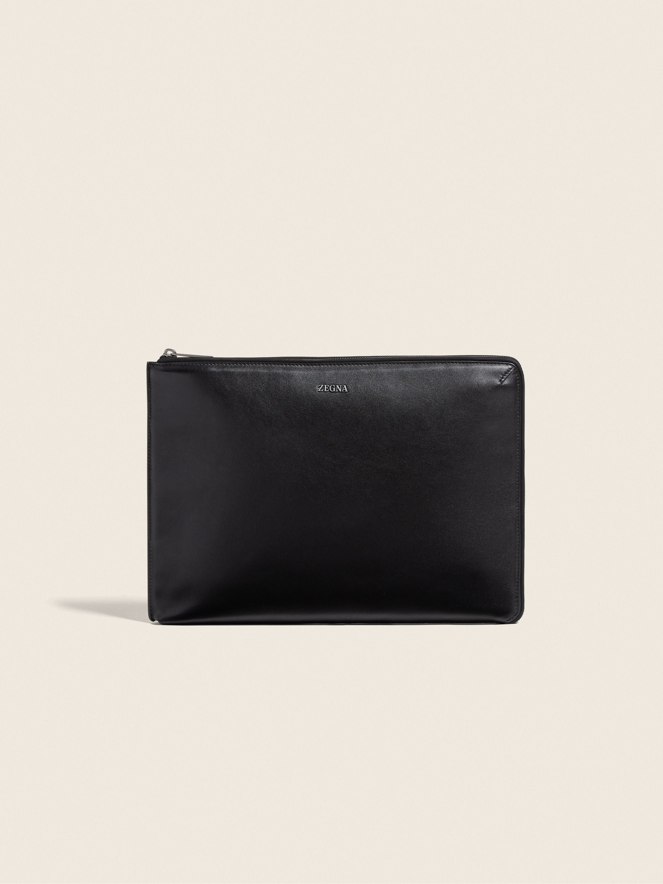 Zegna Black Leather Portfolio