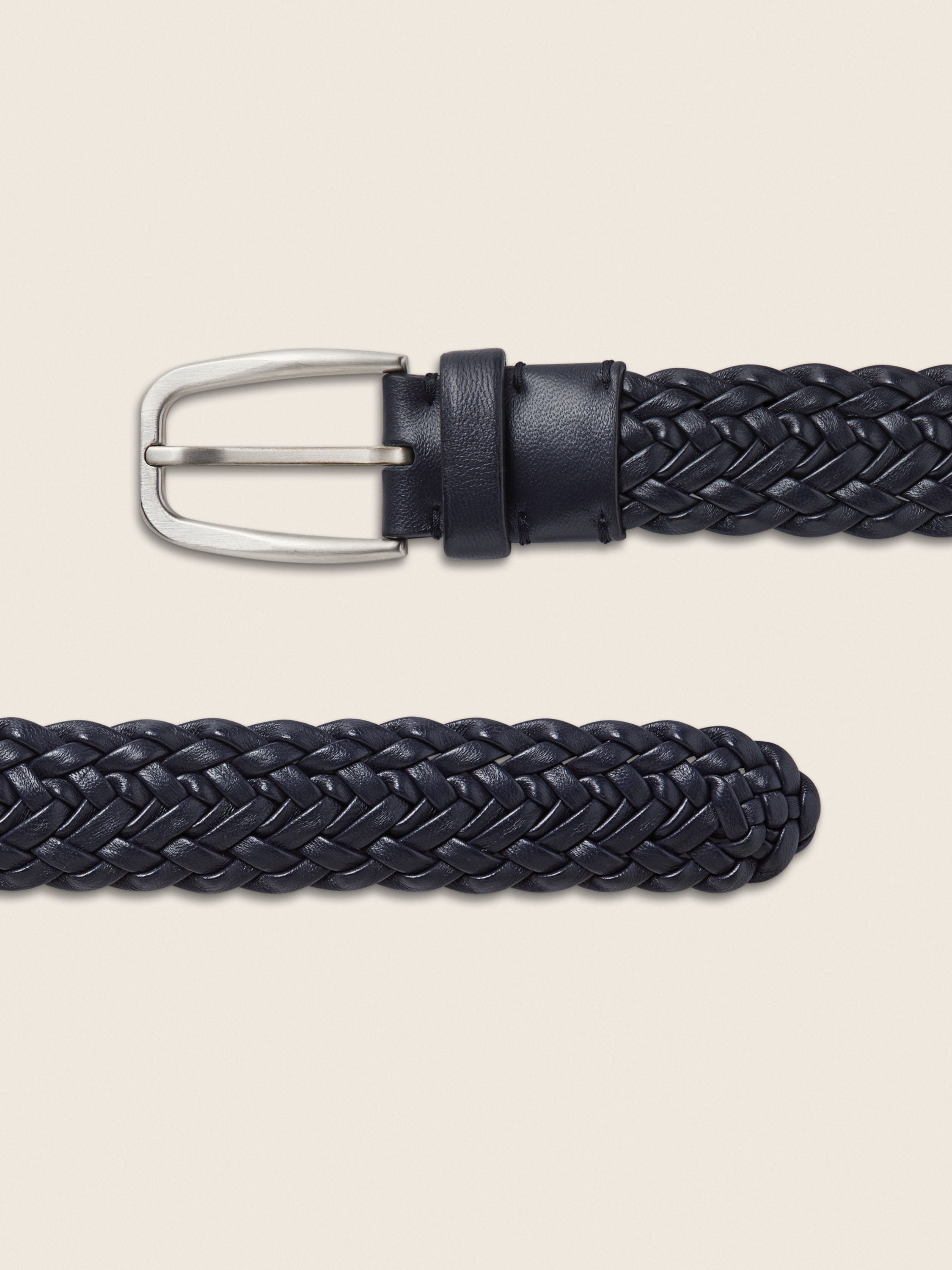 Zegna Dark Blue Leather Belt