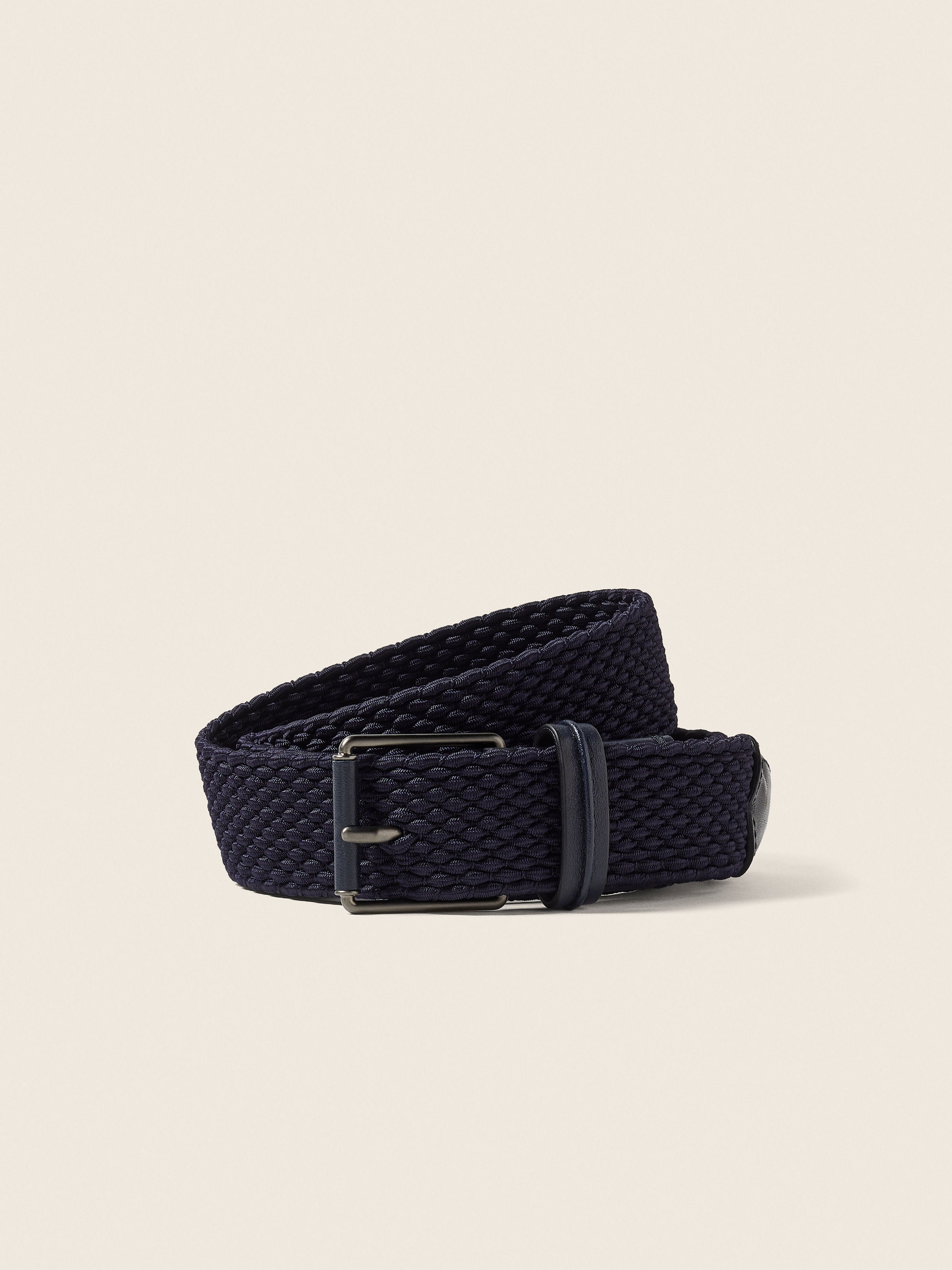 Zegna Navy Blue Rayon Belt