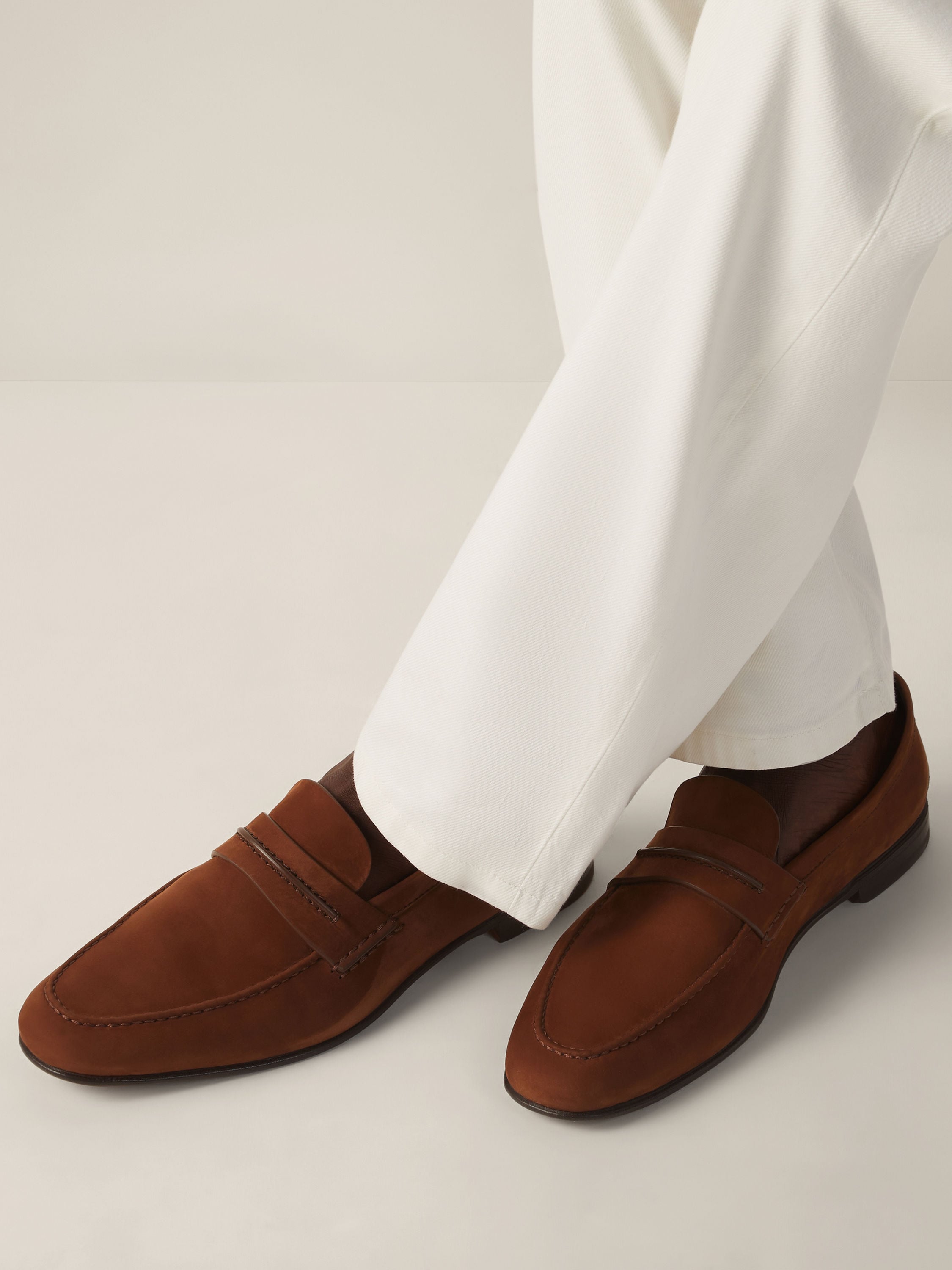 Zegna Light Brown Secondskin Mocassin Loafer