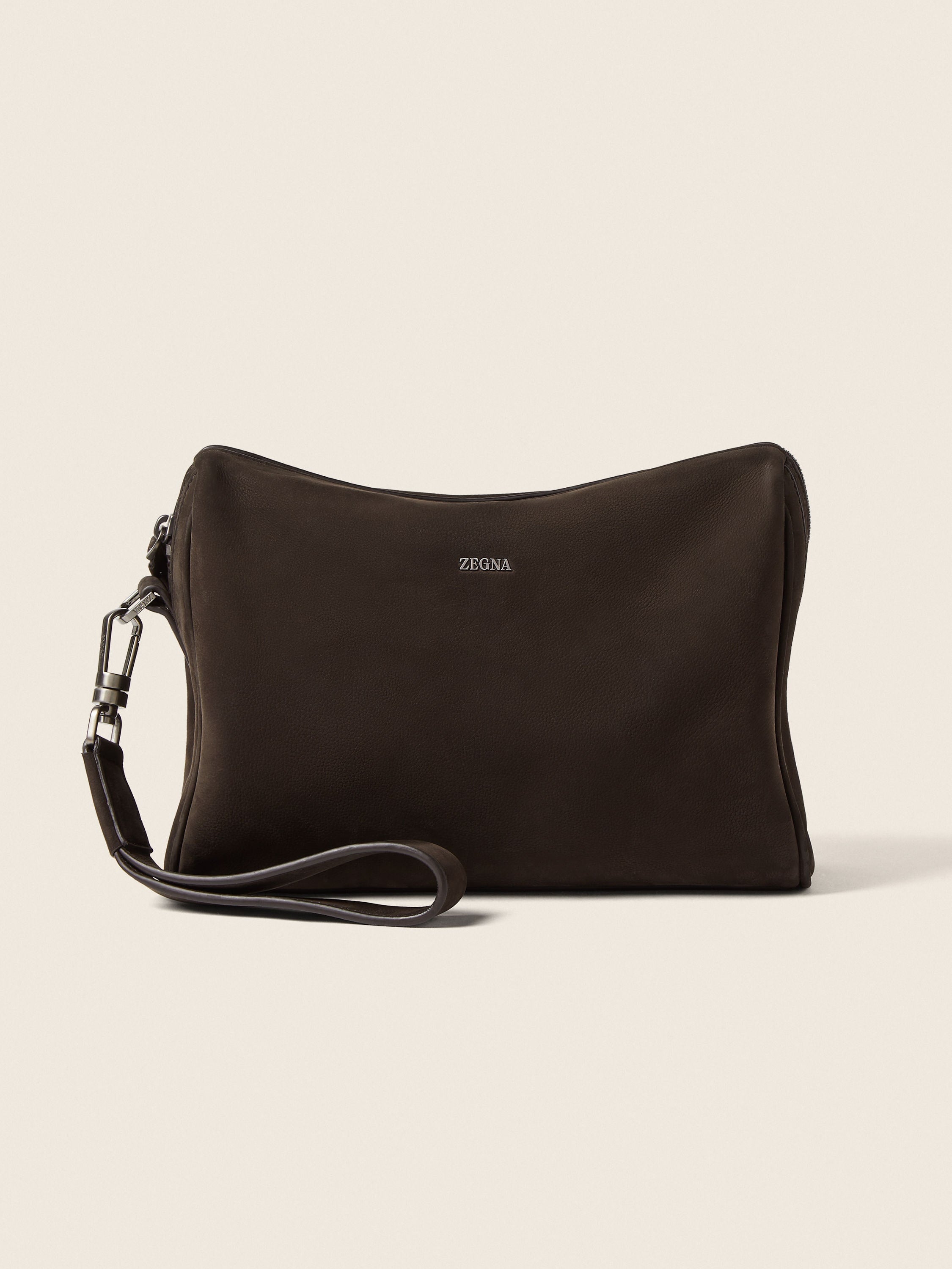 Zegna Dark Brown Secondskin Pouch