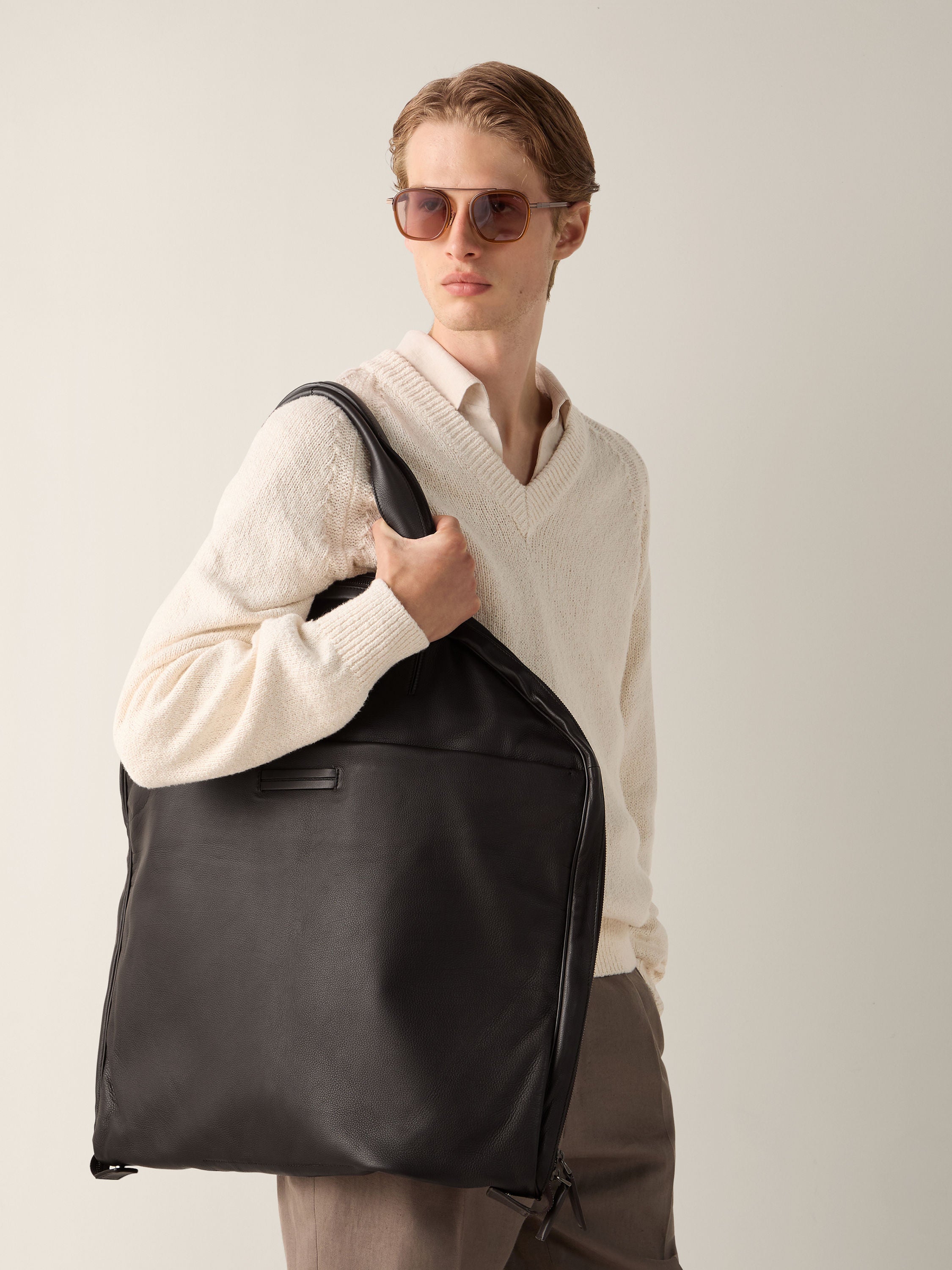 Zegna Dark Brown Secondskin Garment Bag