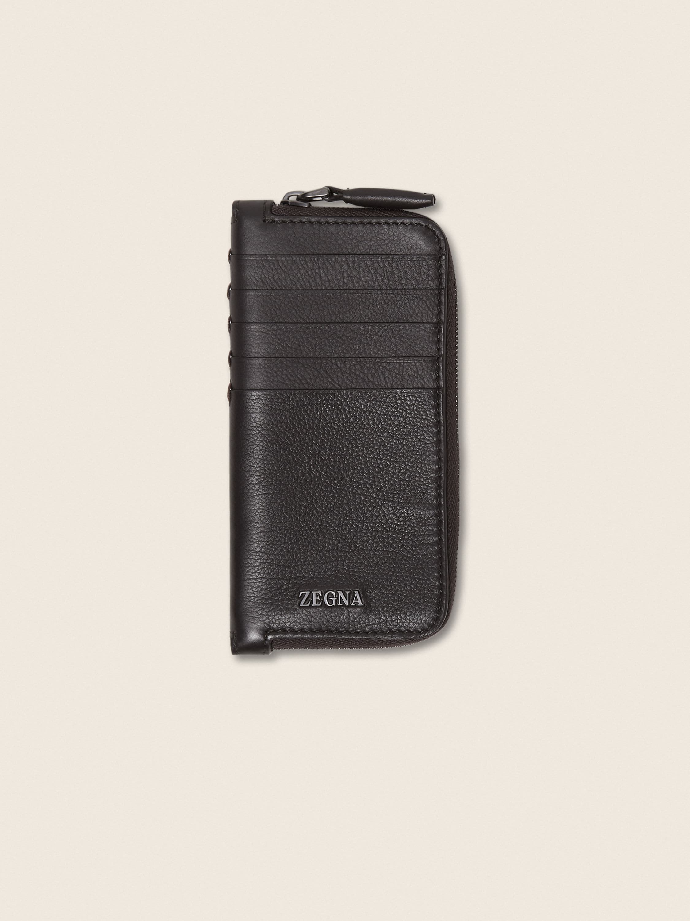 Zegna Dark Brown Secondskin Card Case