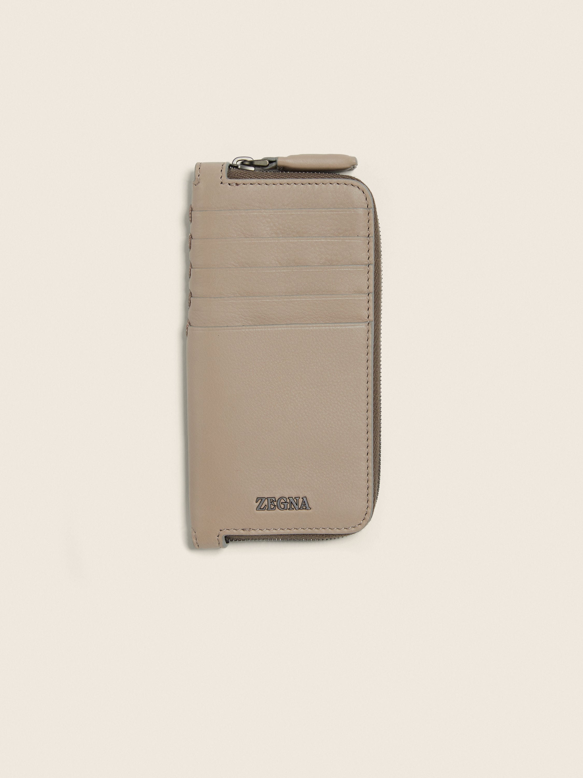 Zegna Light Taupe Secondskin Card Case