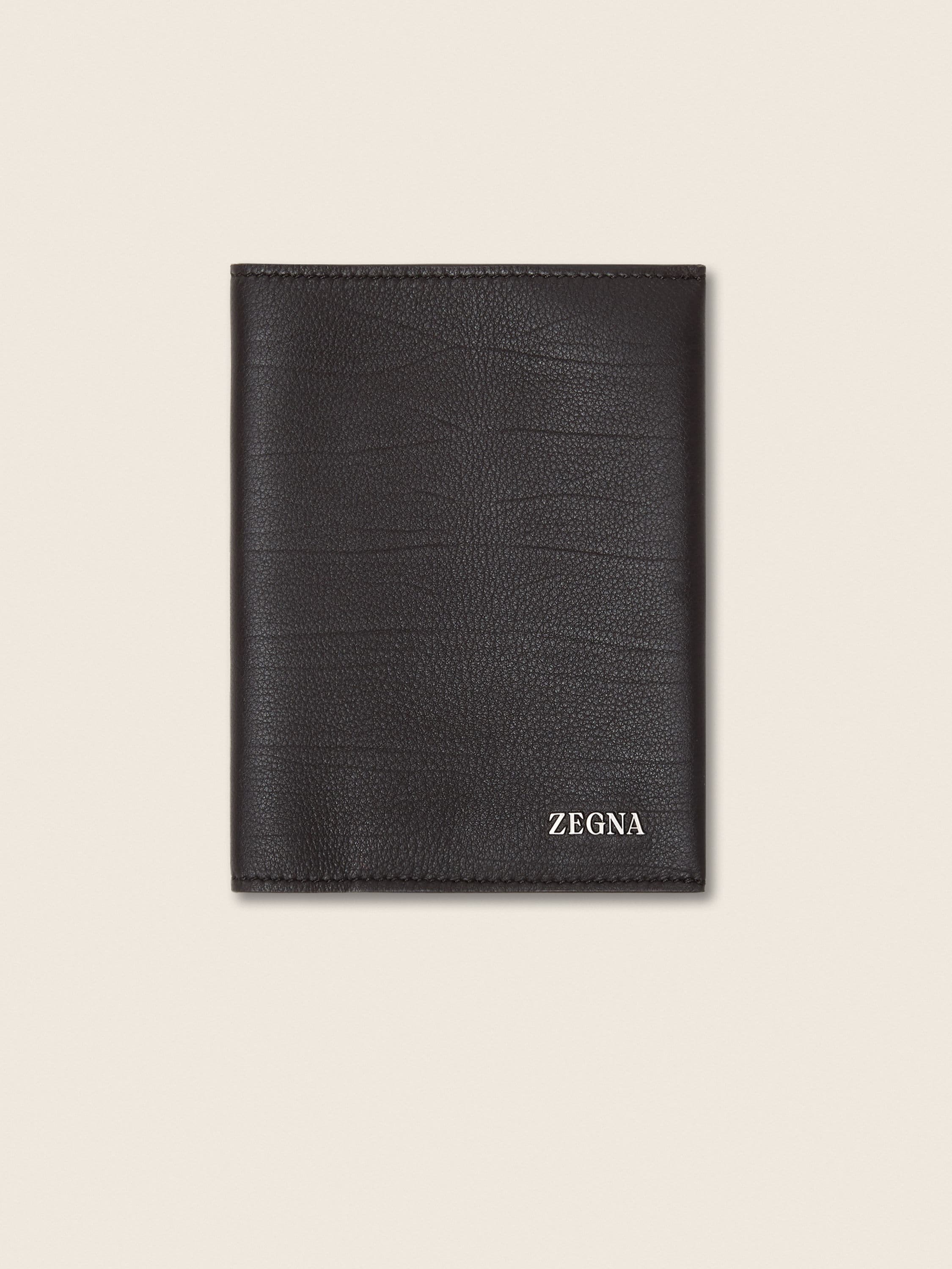Zegna Dark Brown Secondskin Passport Case