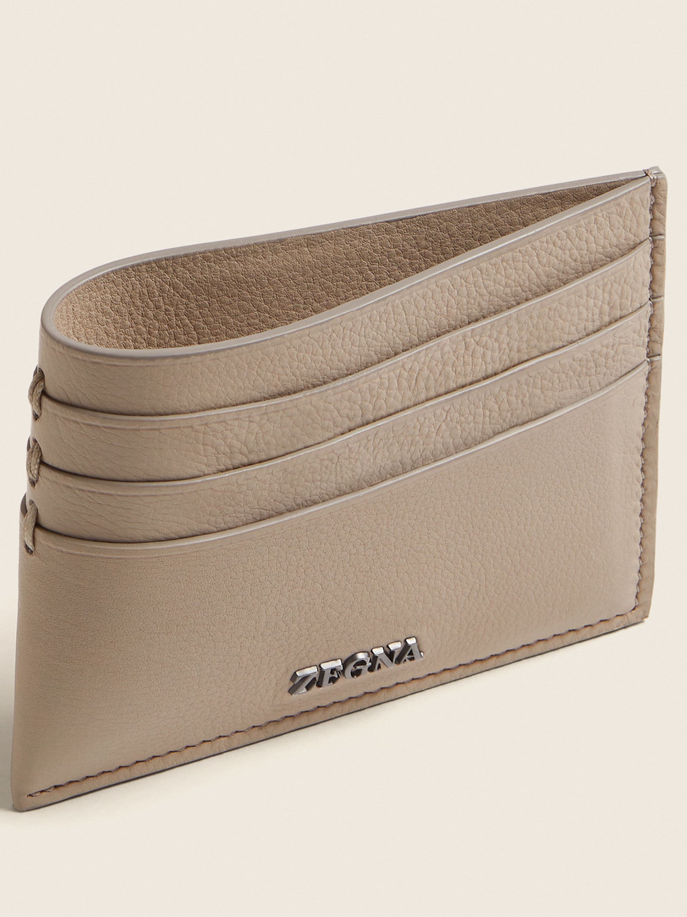 Zegna Light Taupe Secondskin Card Case