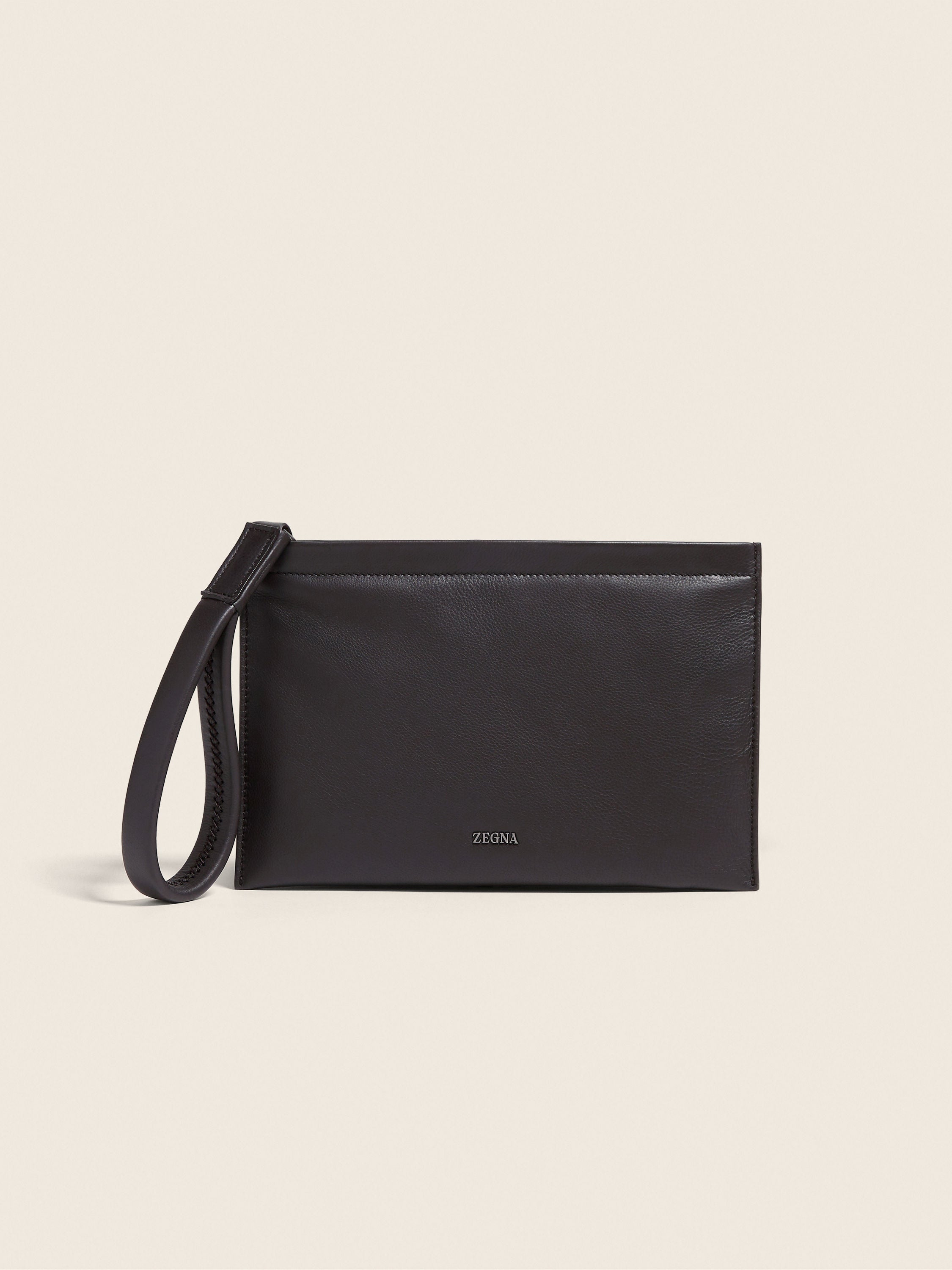 Zegna Dark Brown Secondskin Pouch