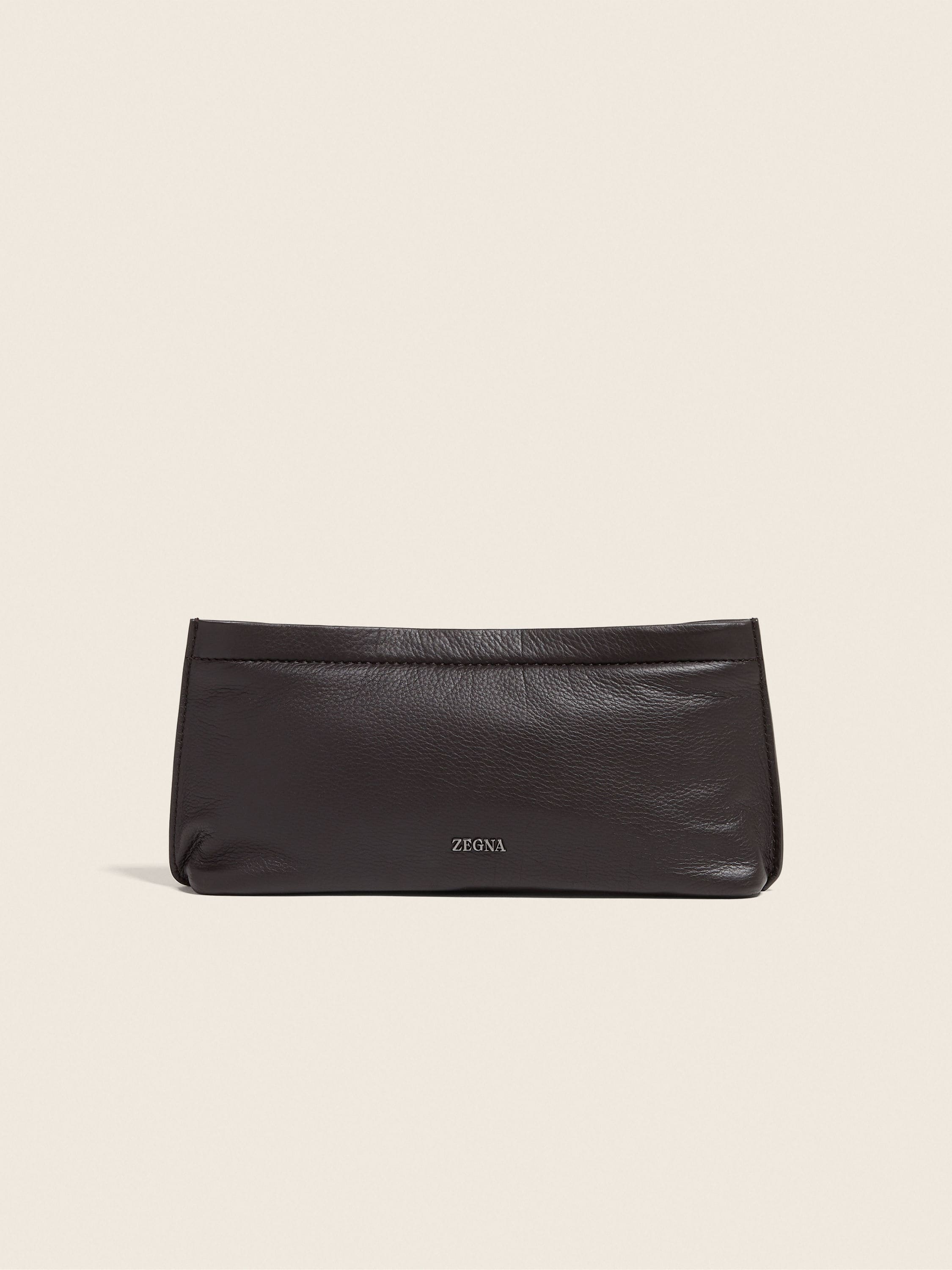 Zegna Dark Brown Secondskin Pouch