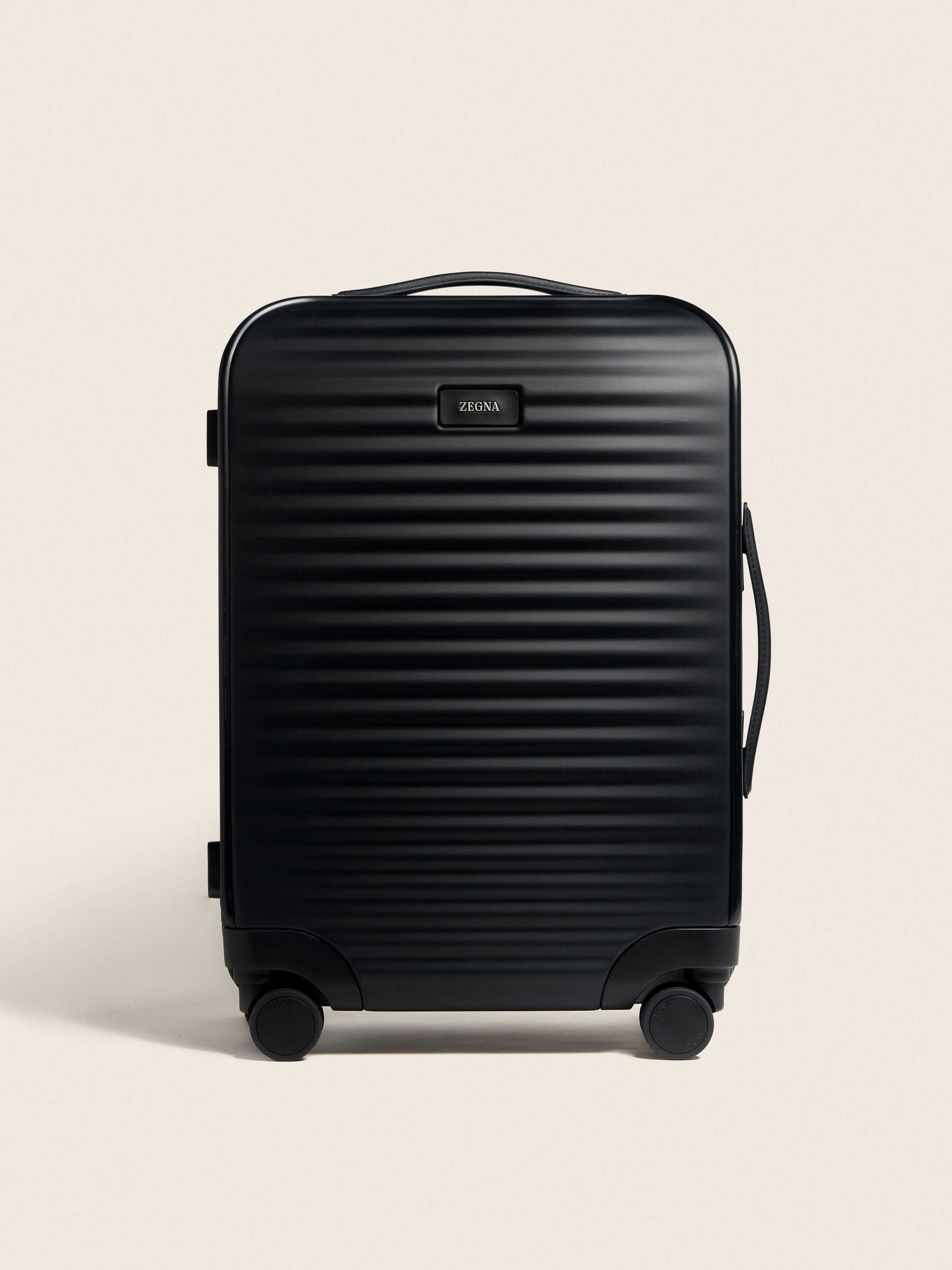 Zegna Black Polyurethane Leggerissimo Trolley