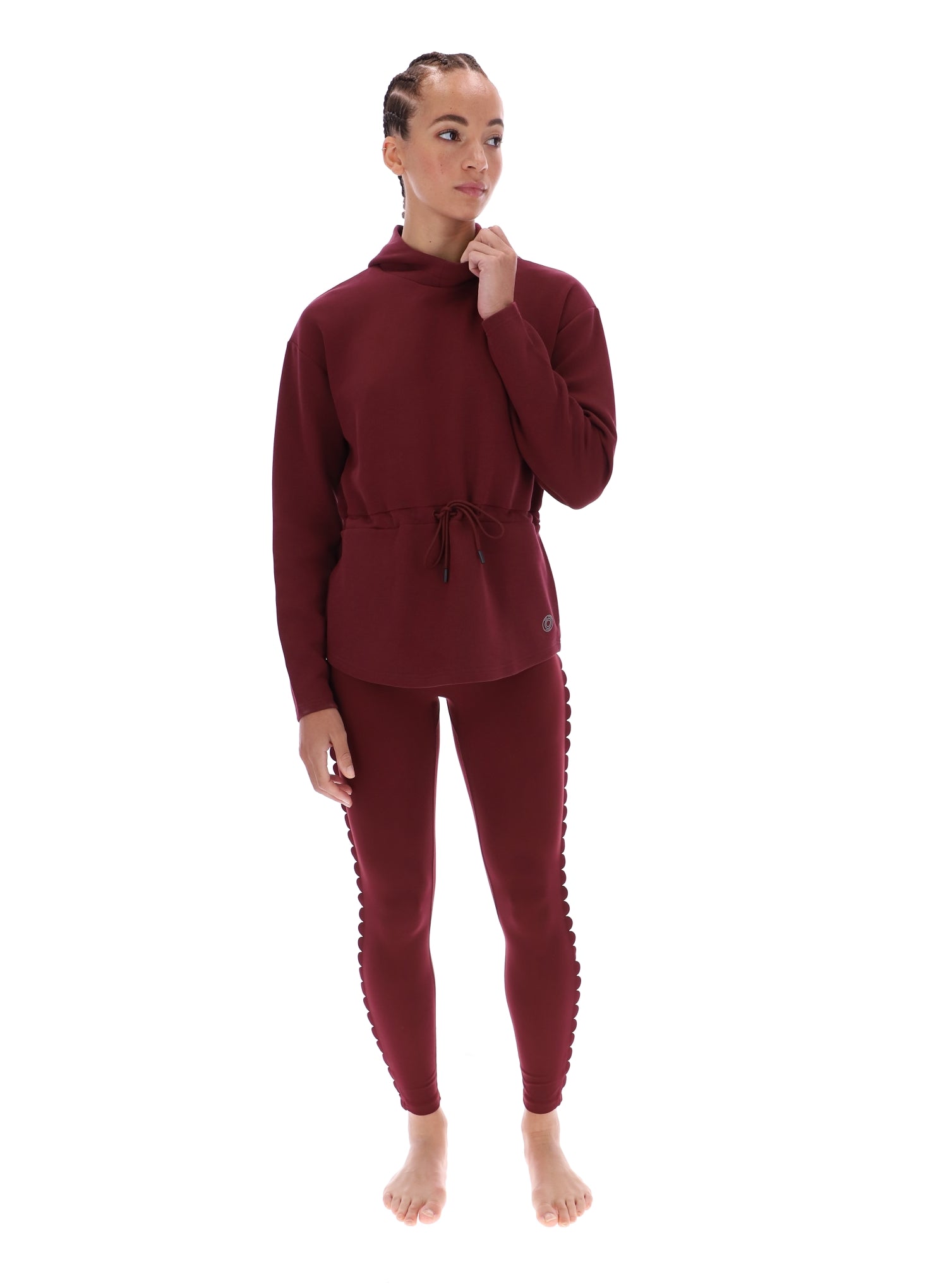 Ted Baker Lily Drawcord Waist Longline Active Hoodie Women's