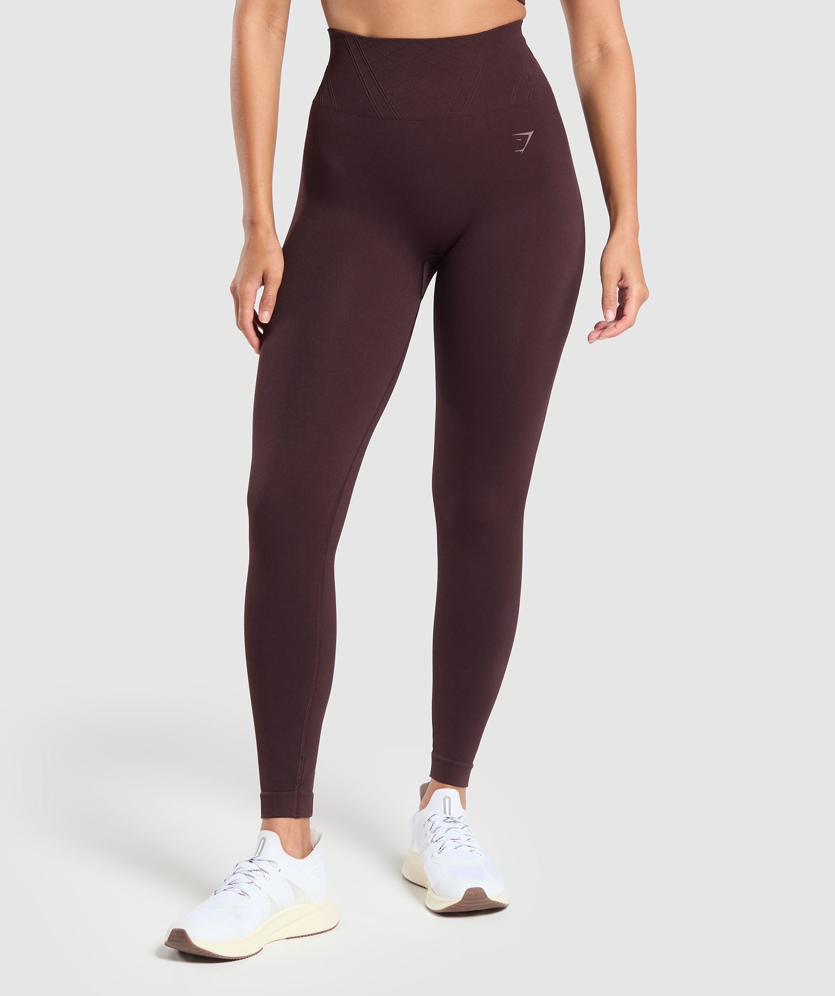 Women's Gymshark Corset Seamless Leggings Heritage Brown
