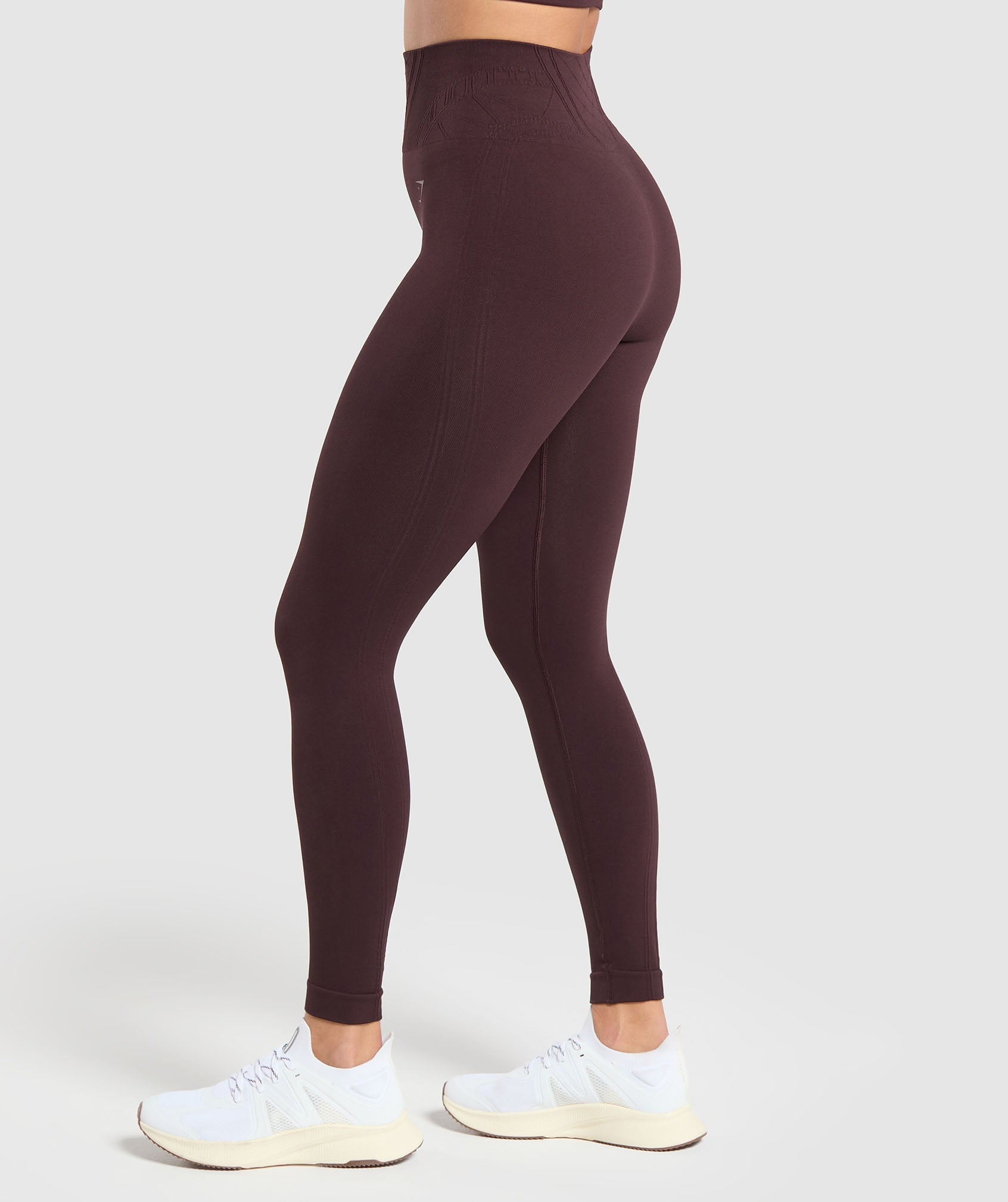 Women's Gymshark Corset Seamless Leggings Heritage Brown