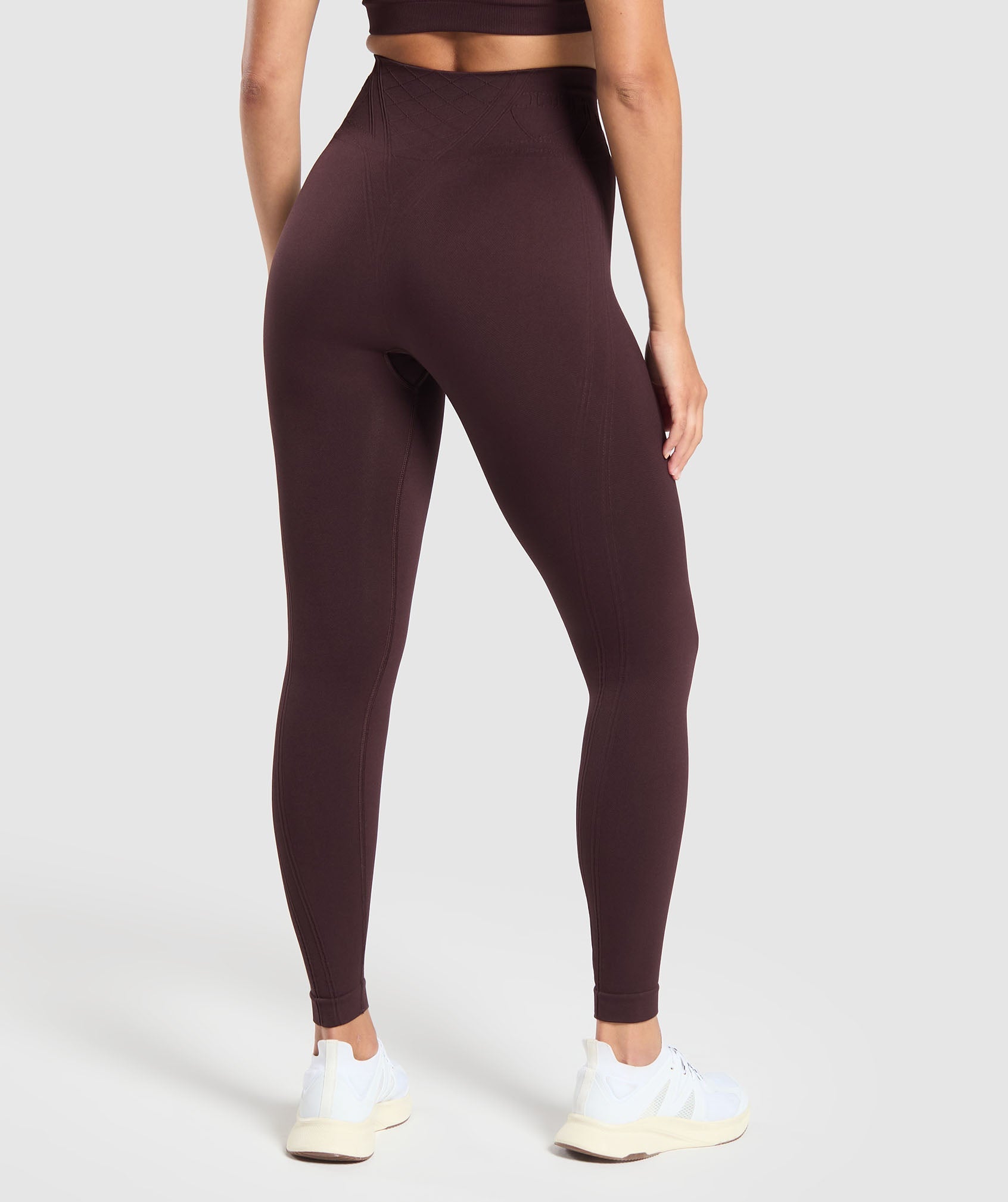 Women's Gymshark Corset Seamless Leggings Heritage Brown