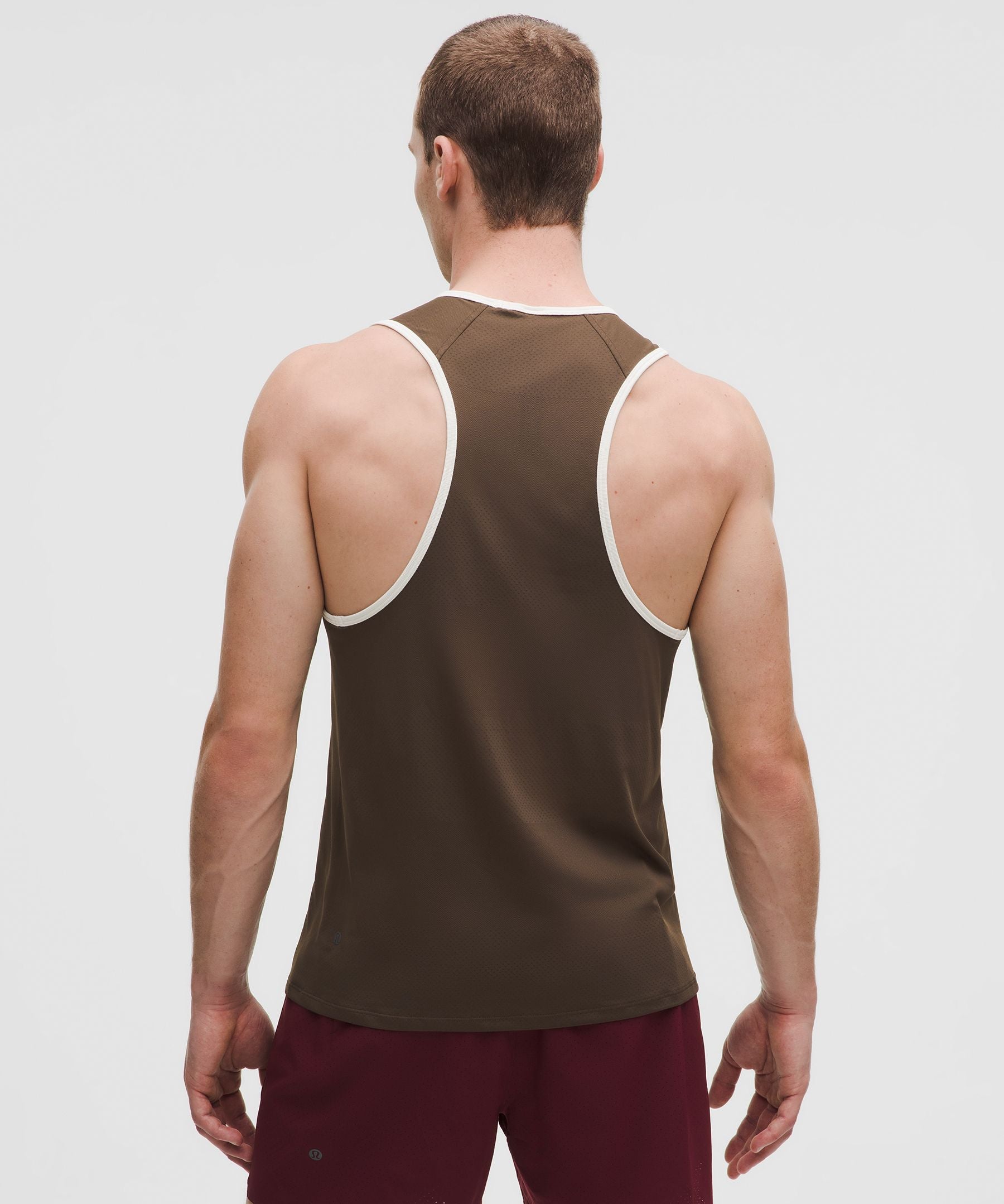 Lululemon Fast and Free Perforated Stripe Tank *Run Crew 1998
