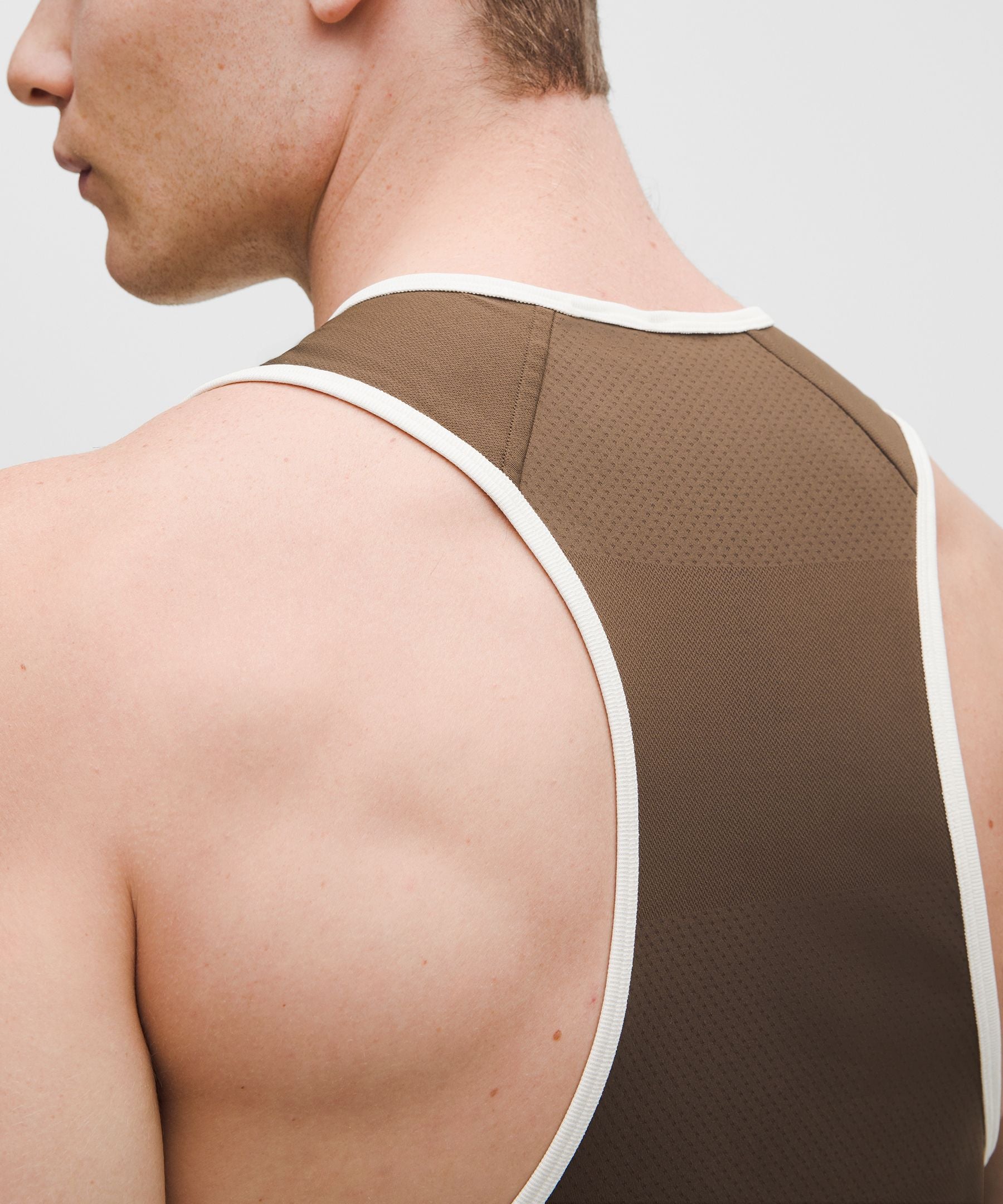 Lululemon Fast and Free Perforated Stripe Tank *Run Crew 1998