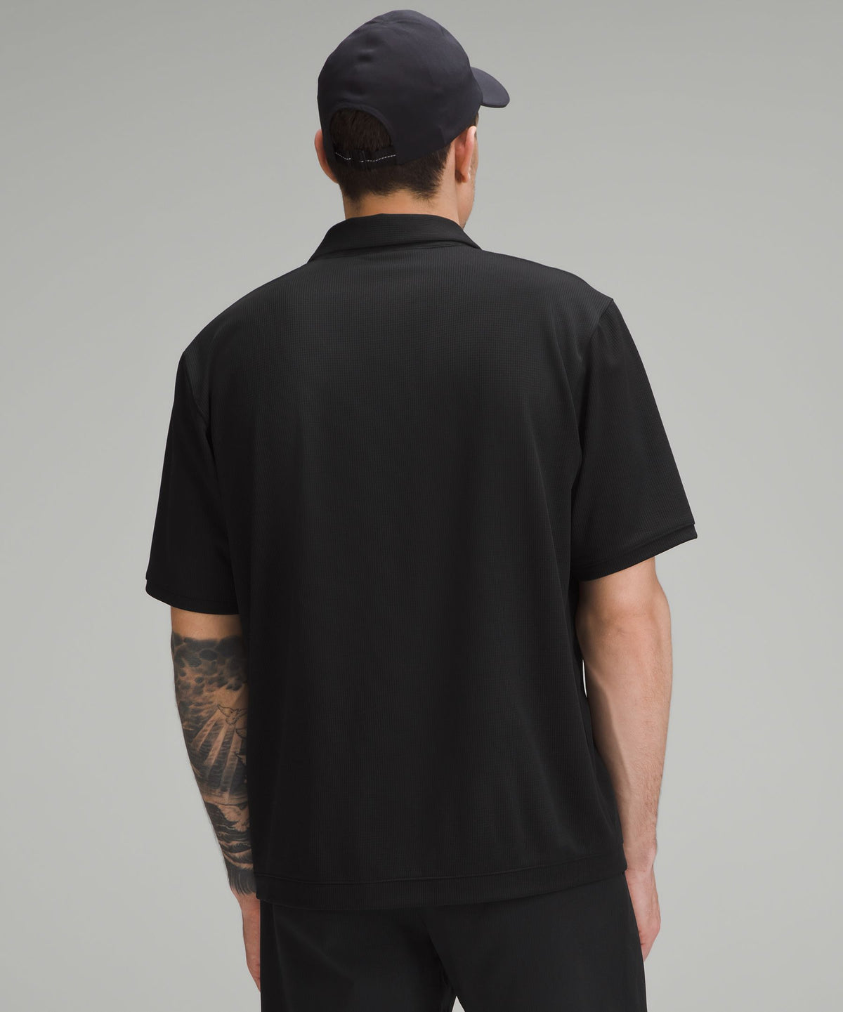 Lululemon Textured Mesh Short-Sleeve Polo Shirt