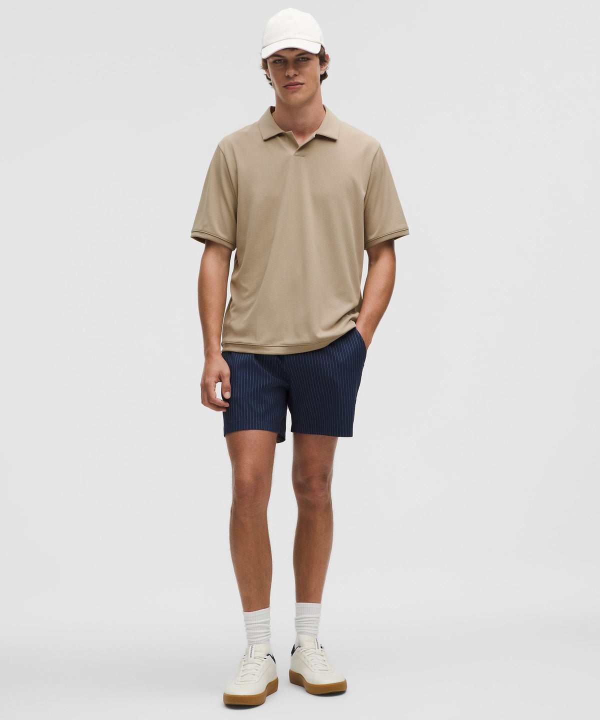Lululemon Textured Mesh Short-Sleeve Polo Shirt