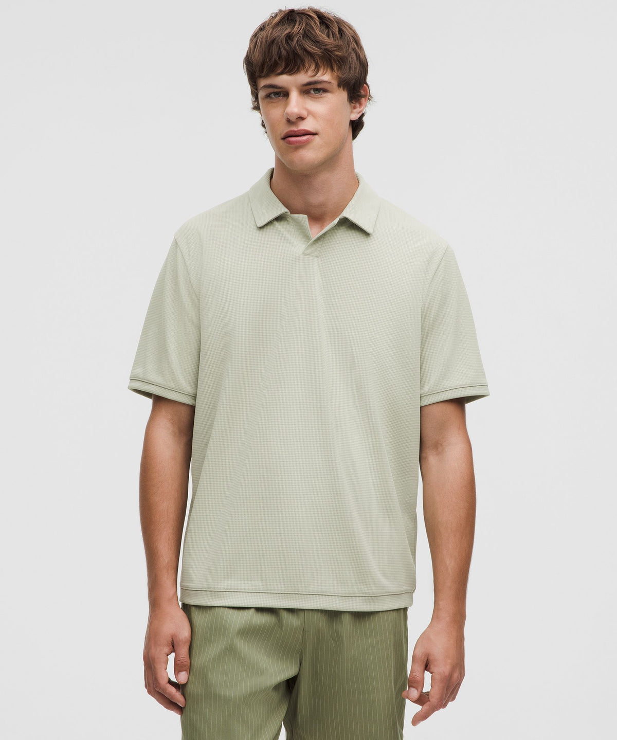 Lululemon Textured Mesh Short-Sleeve Polo Shirt
