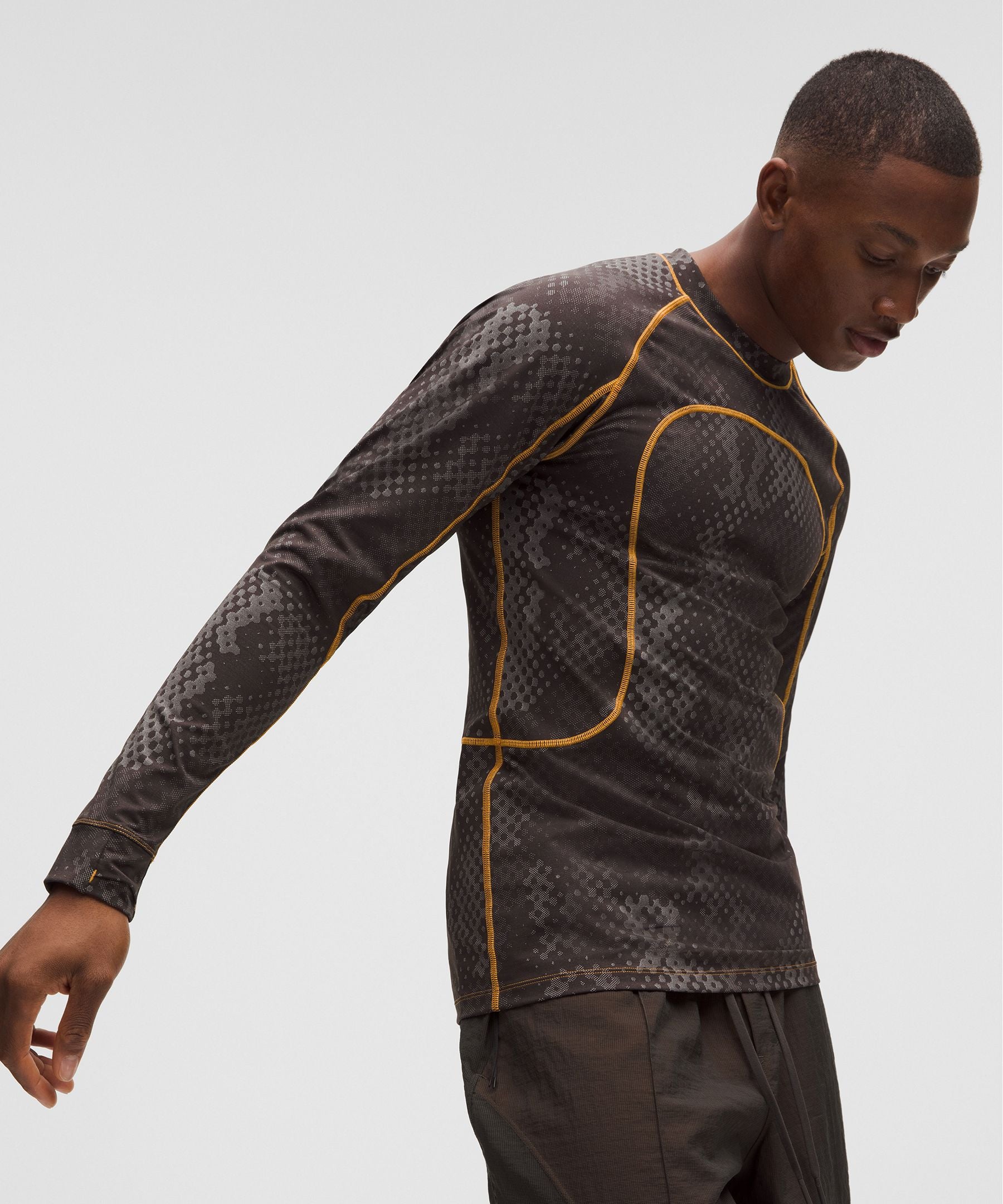 Lululemon Men's Jacquard Tight-Fit Long-Sleeve Shirt *SLNSH Collection