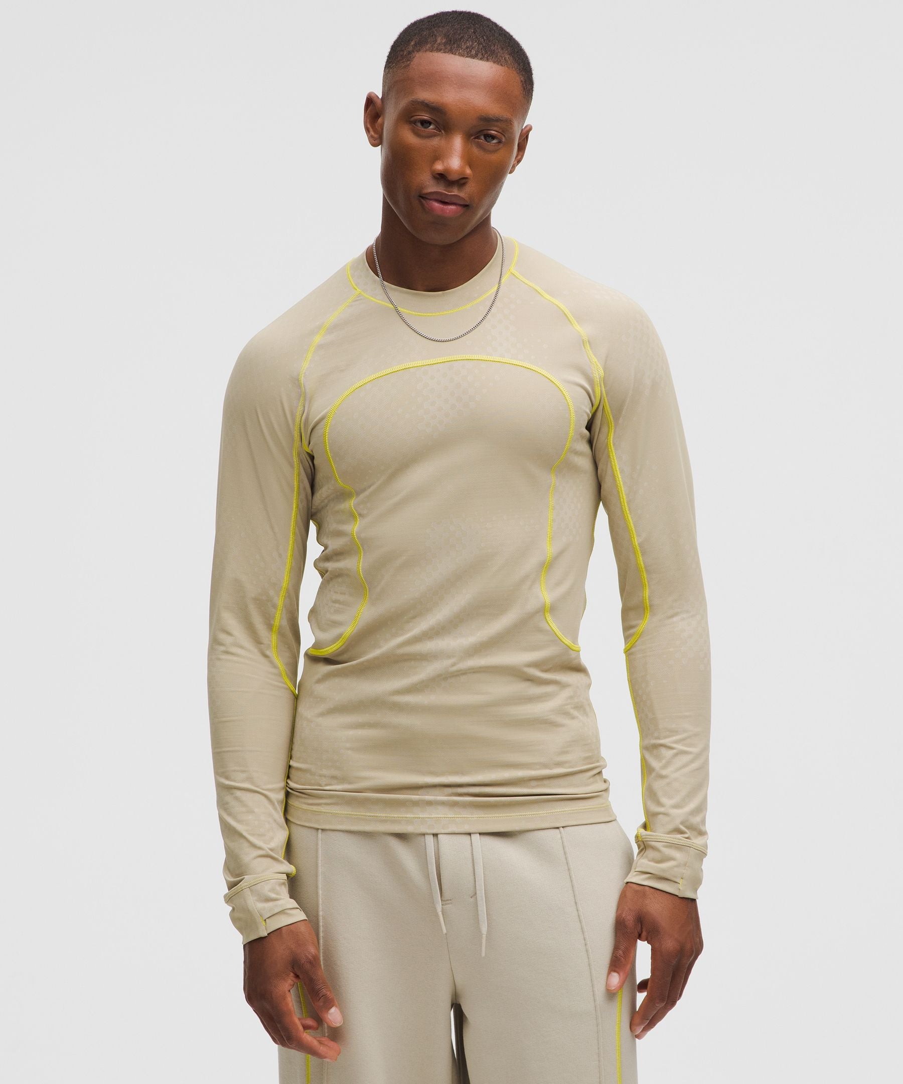 Lululemon Men's Jacquard Tight-Fit Long-Sleeve Shirt *SLNSH Collection