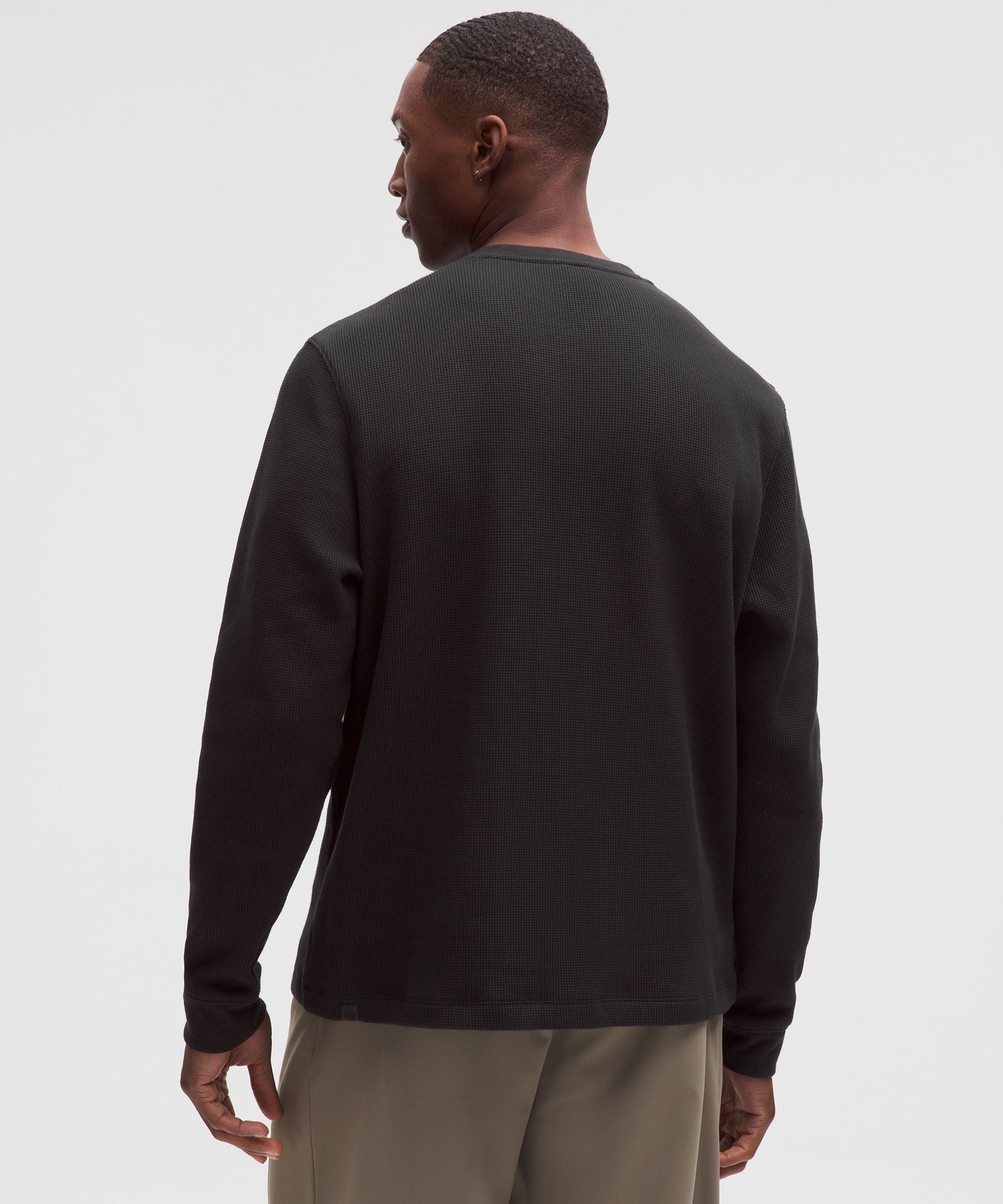 Lululemon Cotton-Blend Waffle Knit Long-Sleeve Shirt