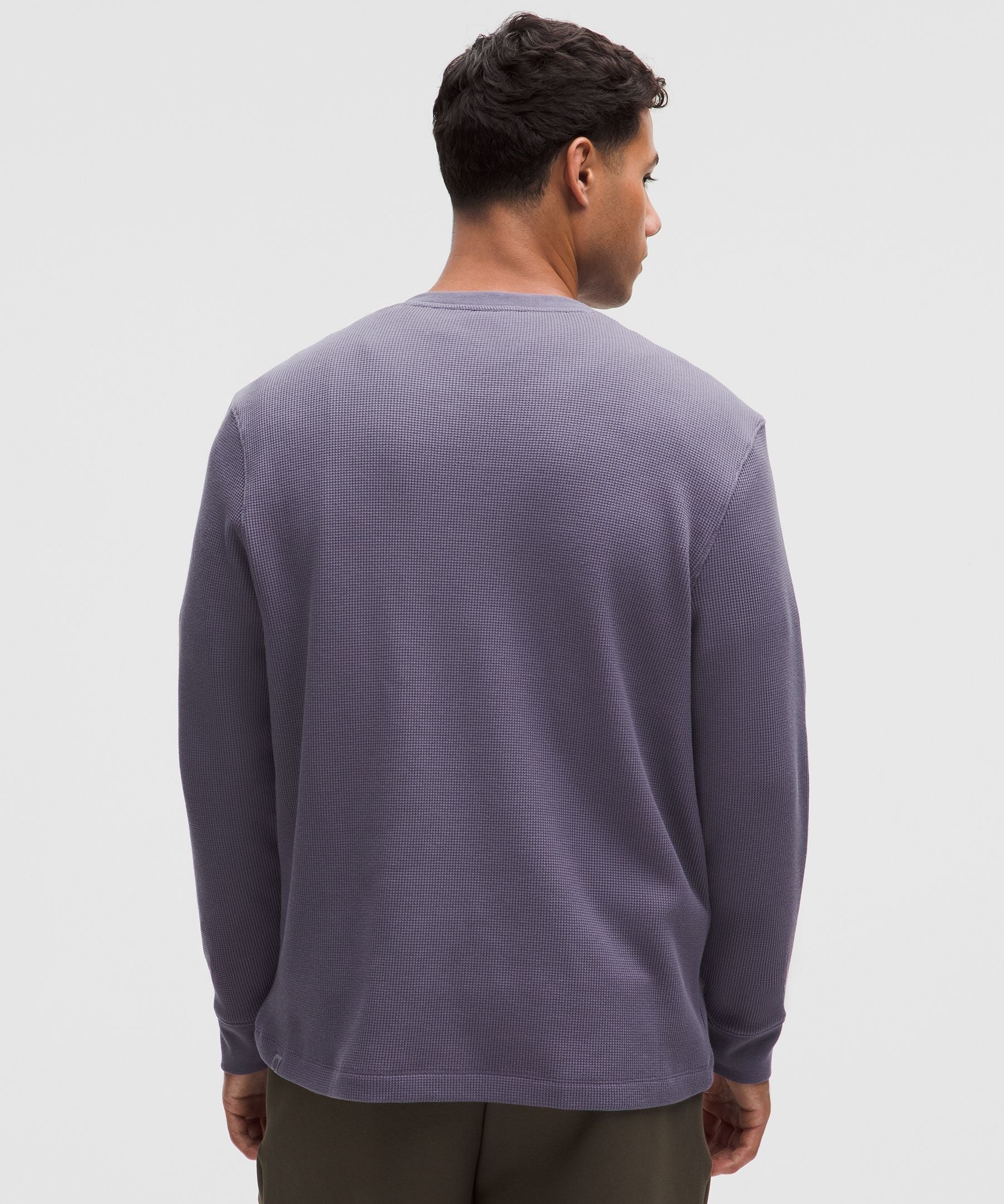 Lululemon Cotton-Blend Waffle Knit Long-Sleeve Shirt