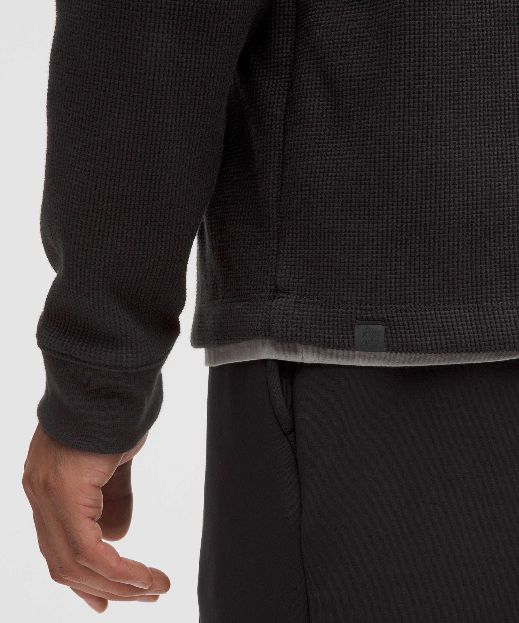 Lululemon Cotton-Blend Waffle Knit Long-Sleeve Henley