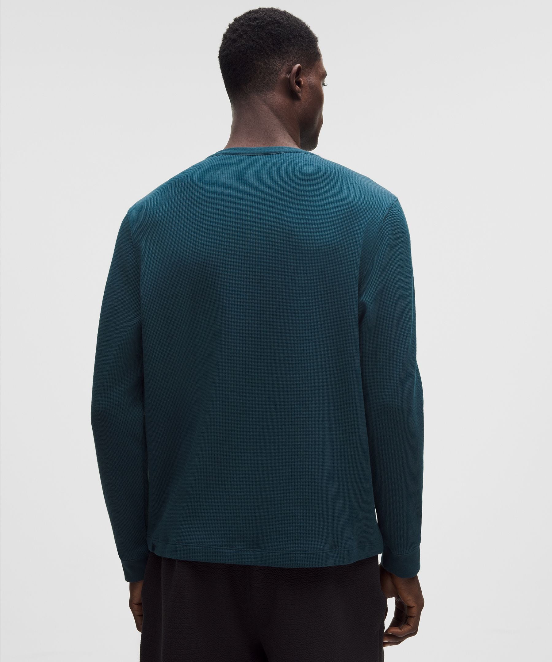 Lululemon Cotton-Blend Waffle Knit Long-Sleeve Henley