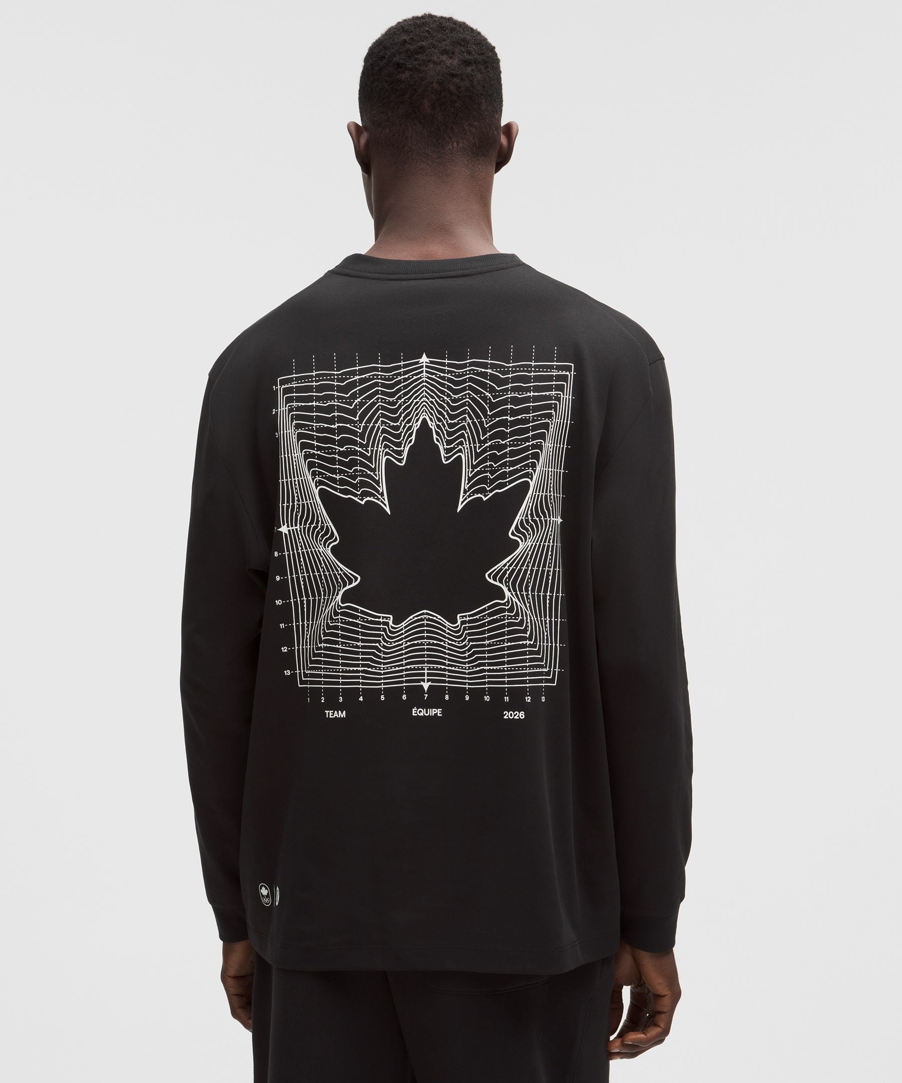 Lululemon Team Canada Men's Heavyweight Cotton Long-Sleeve Shirt COC Logo *Graphic
