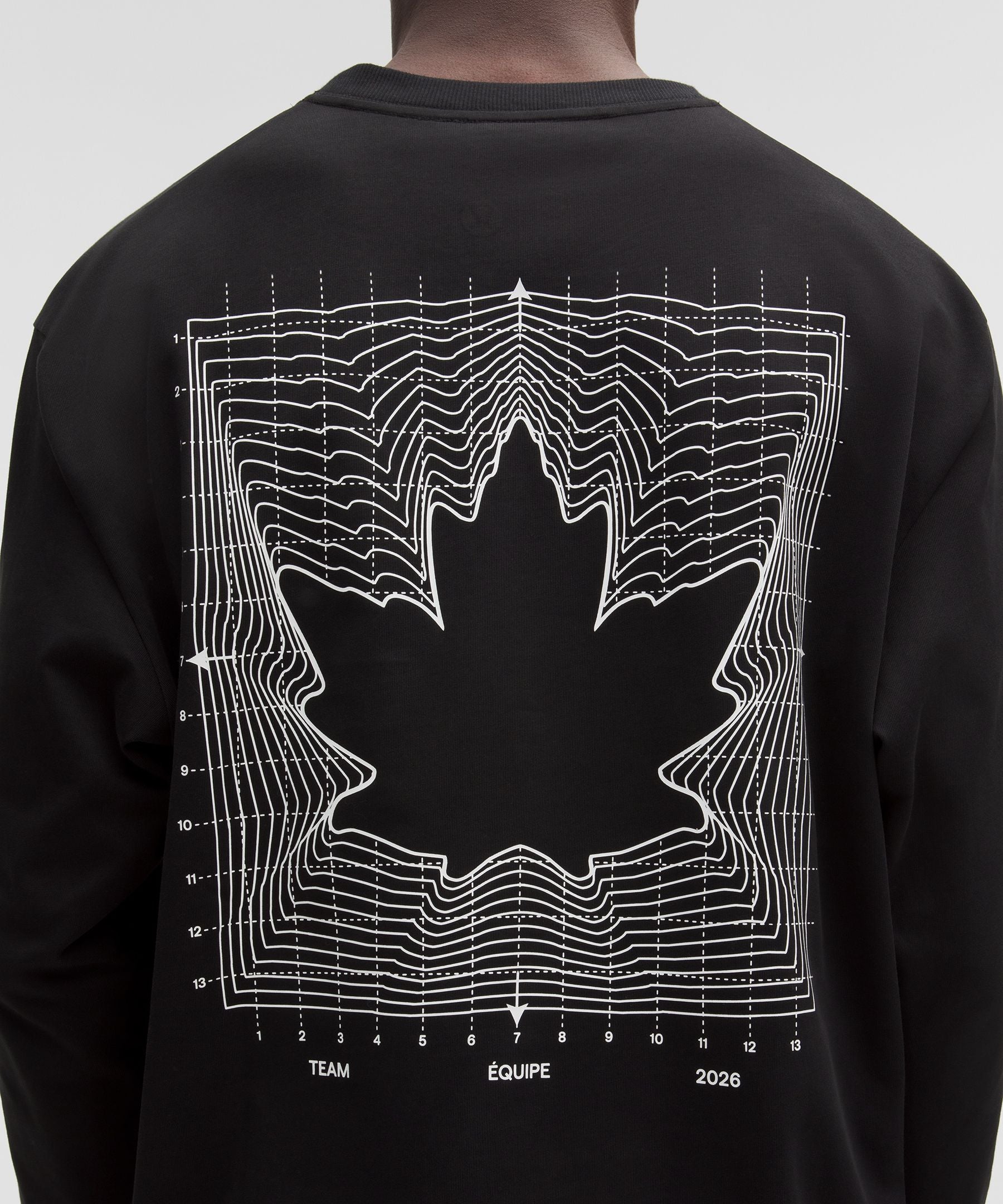 Lululemon Team Canada Men's Heavyweight Cotton Long-Sleeve Shirt COC Logo *Graphic
