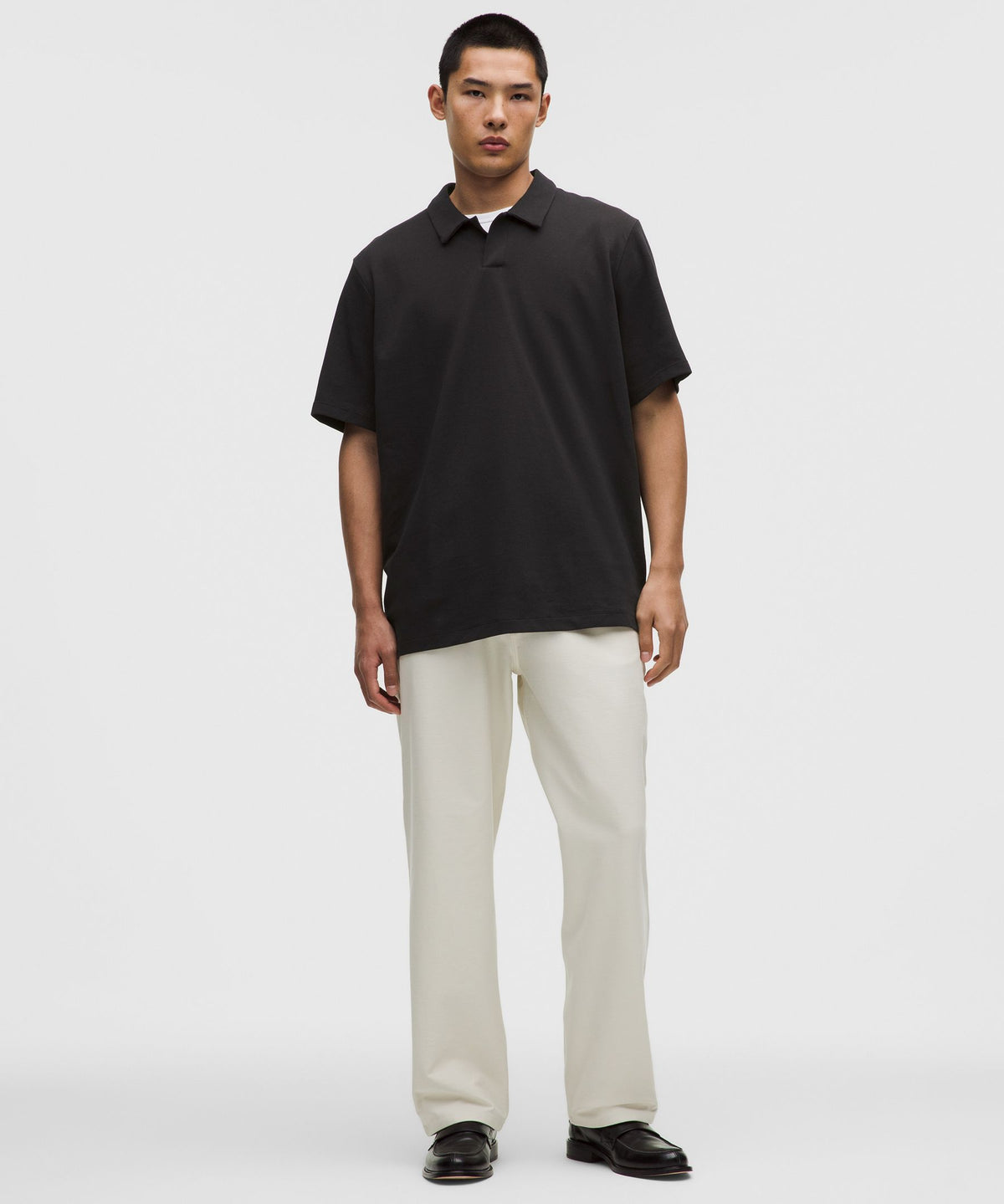 Lululemon Pique Performance Johnny-Collar Short-Sleeve Shirt