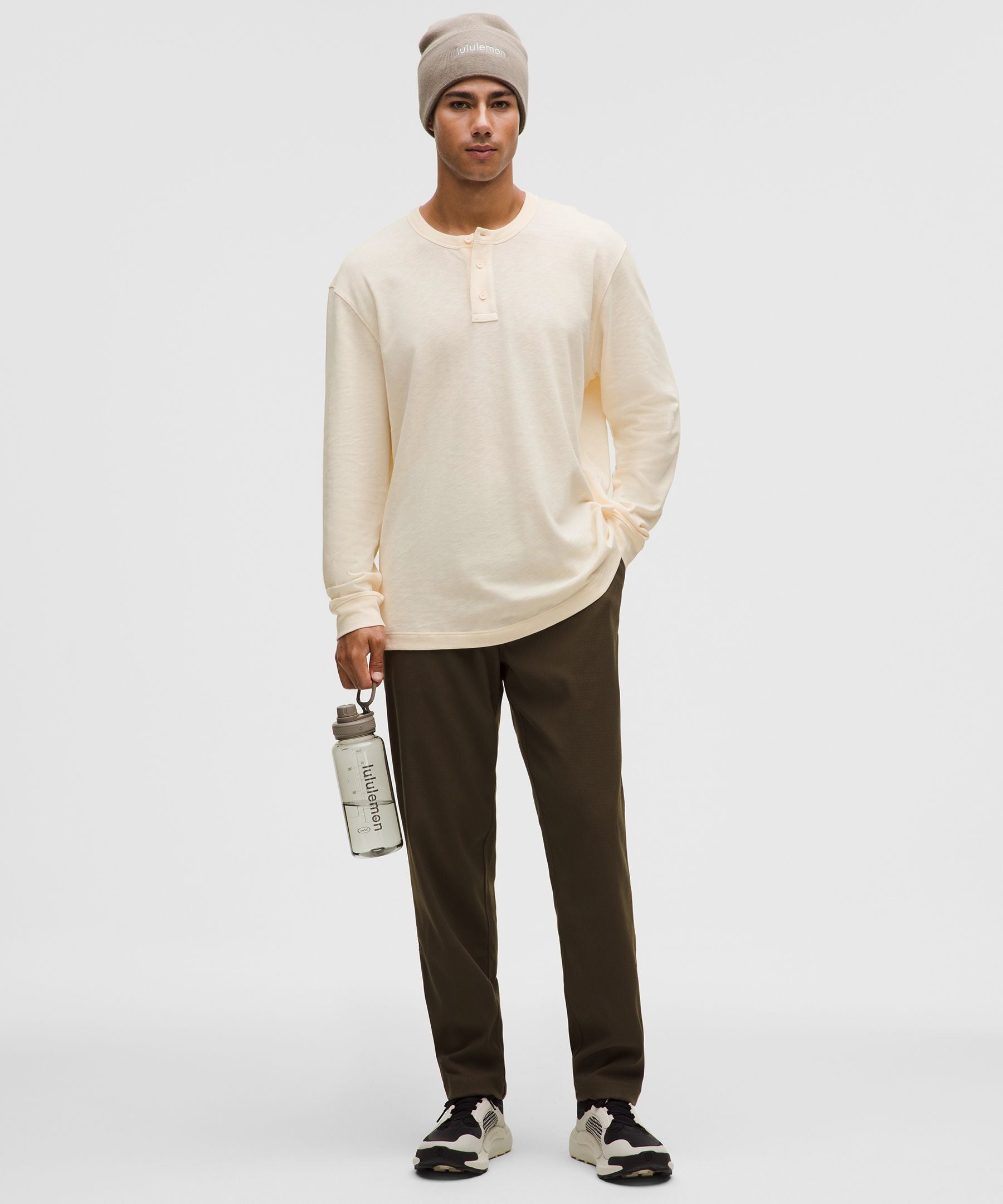 Lululemon Slub Cotton-Jersey Long-Sleeve Henley