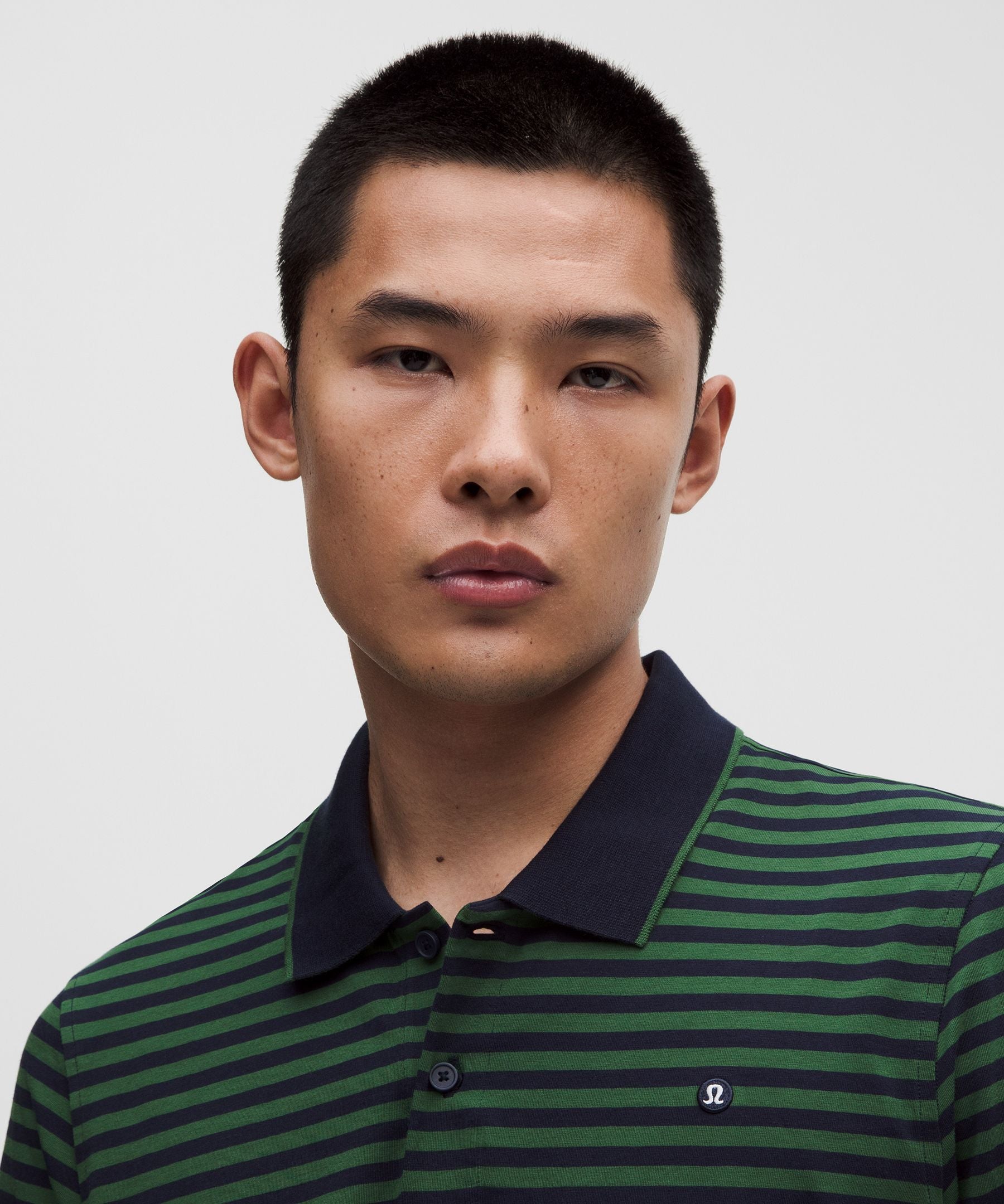 Lululemon Striped Short-Sleeve Golf Polo