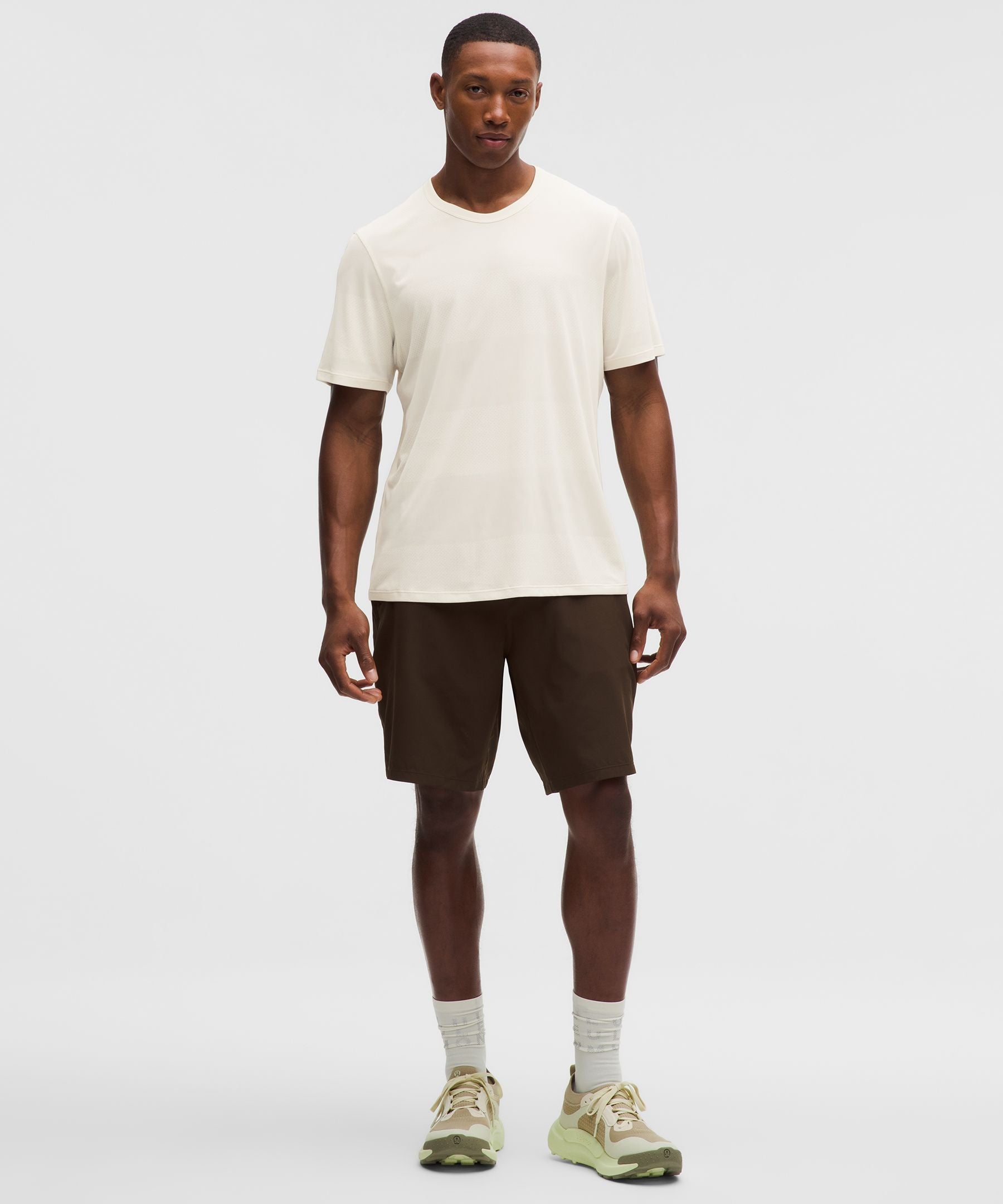 Lululemon Men's Fast and Free Short-Sleeve Shirt *Perforated Stripe