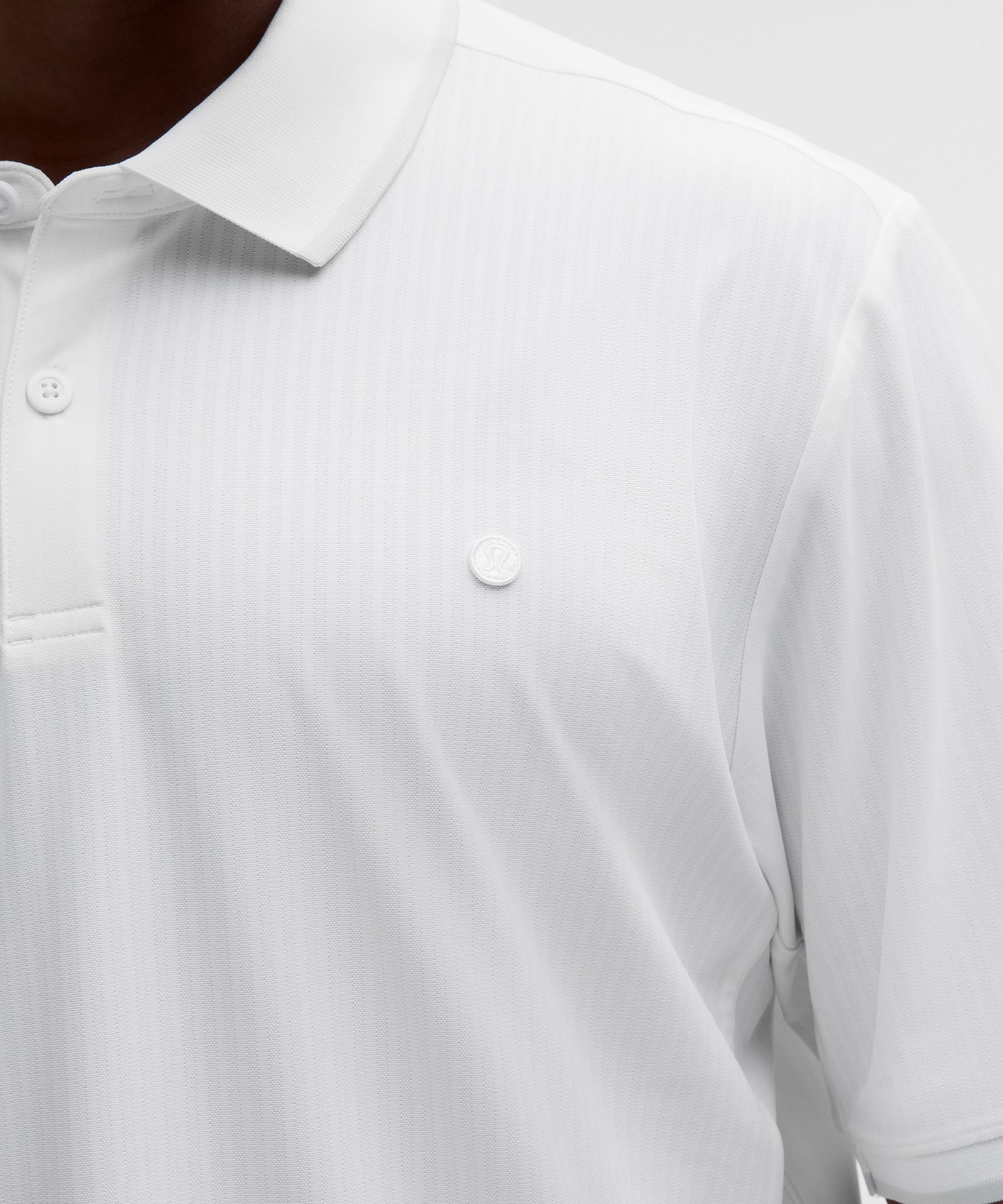 Lululemon UV-Protective Striped Mesh Tennis Polo Shirt