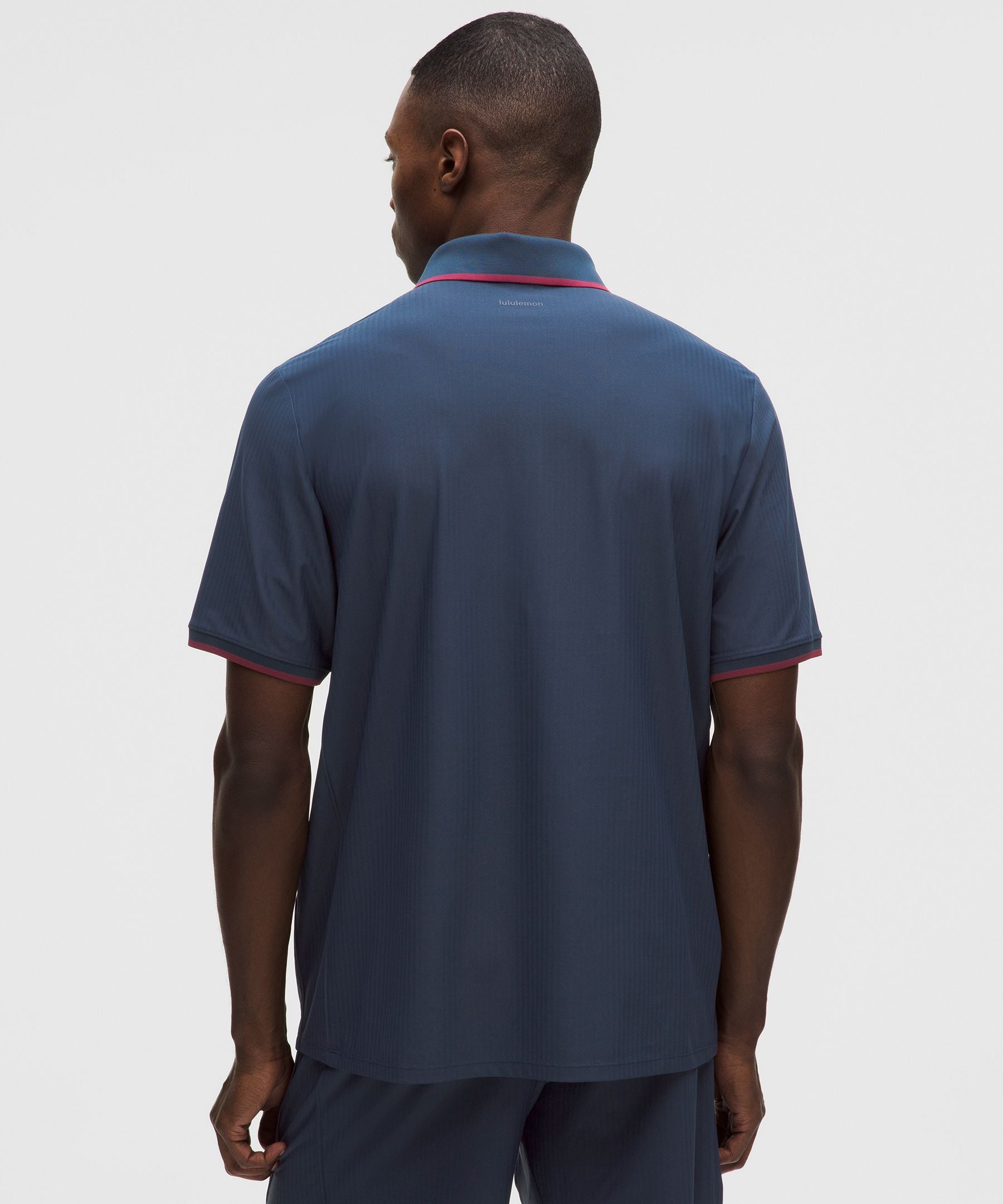 Lululemon UV-Protective Striped Mesh Tennis Polo Shirt