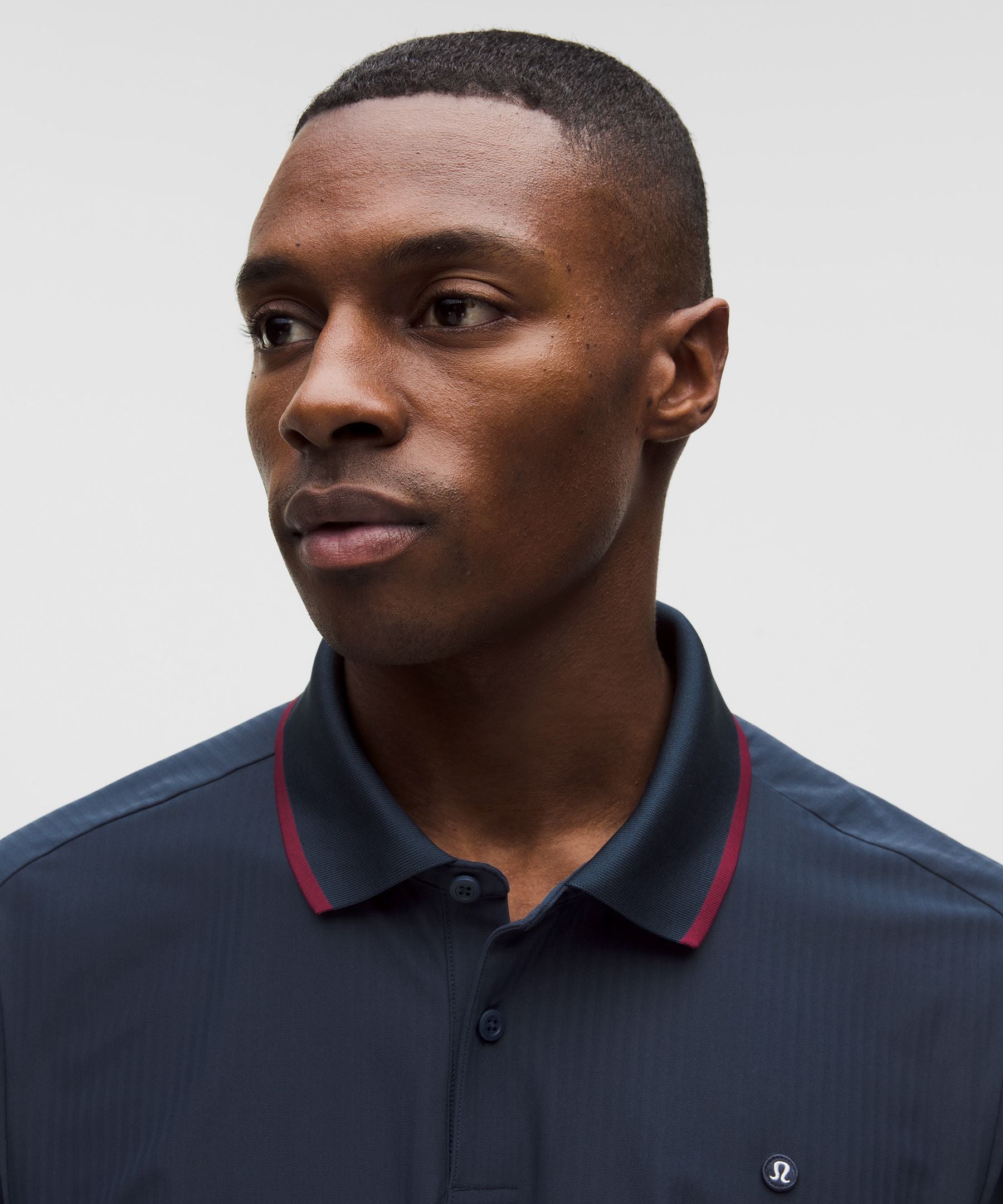 Lululemon UV-Protective Striped Mesh Tennis Polo Shirt