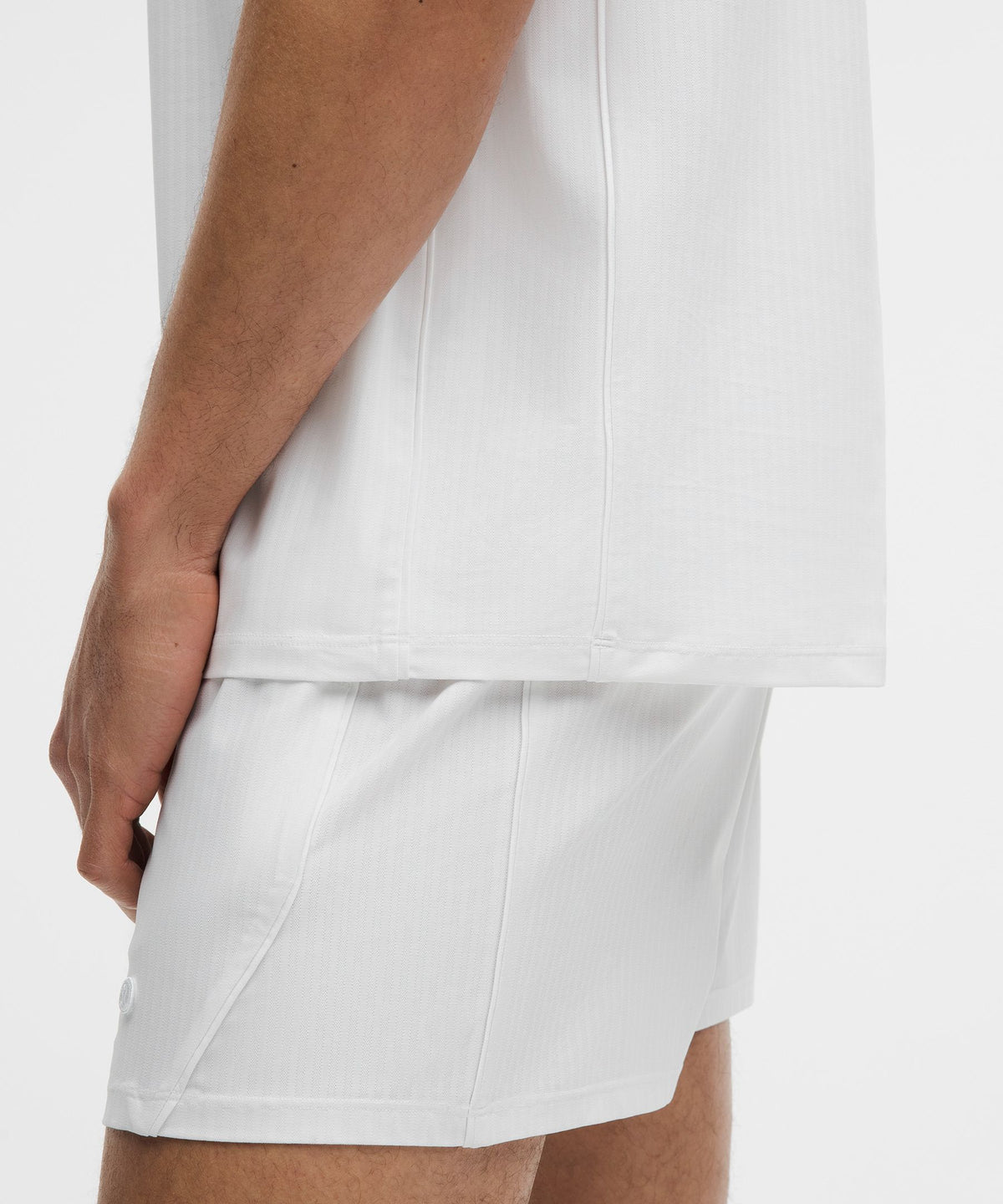 Lululemon UV-Protective Striped Mesh Tennis Shirt
