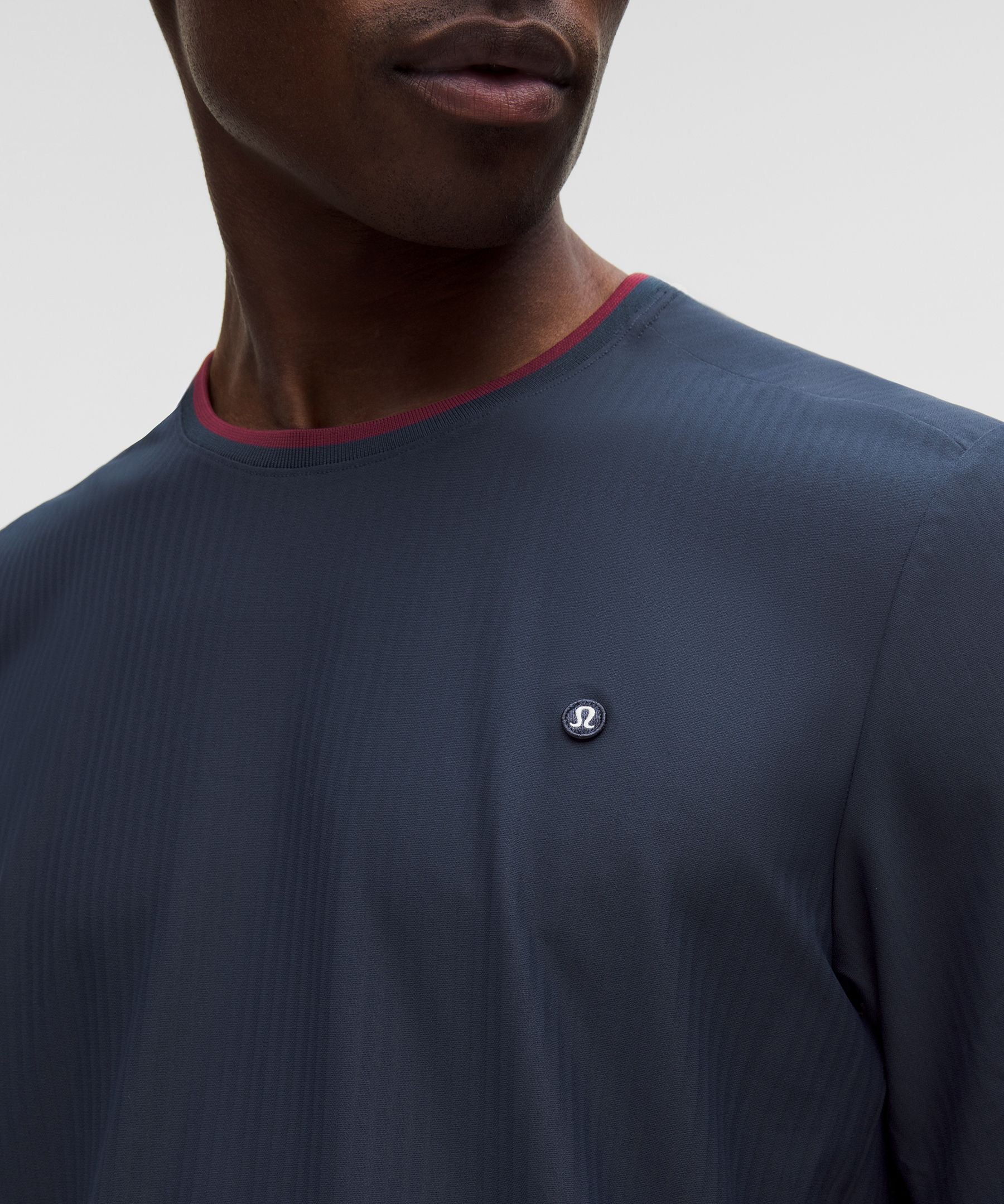 Lululemon UV-Protective Striped Mesh Tennis Shirt