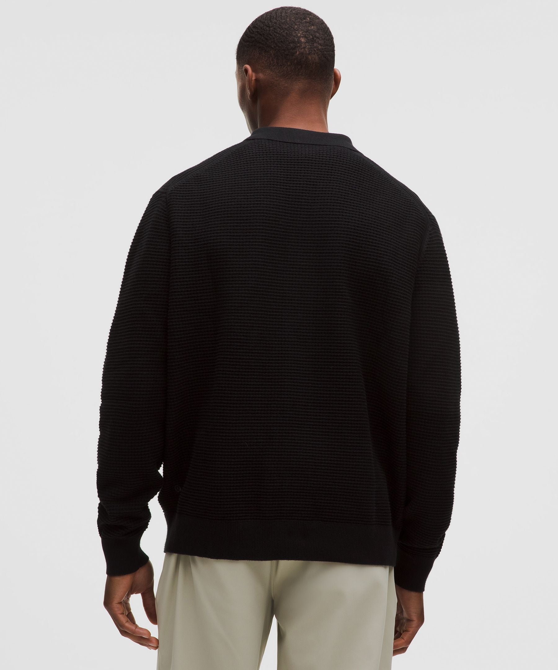 Lululemon Cotton-Blend Knit Collared Cardigan
