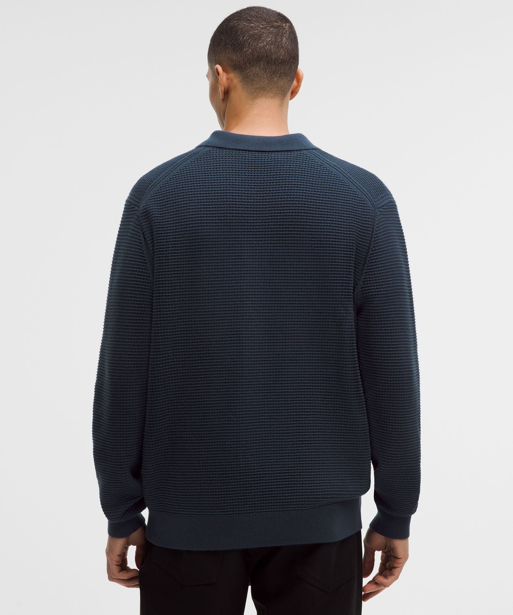 Lululemon Cotton-Blend Knit Collared Cardigan