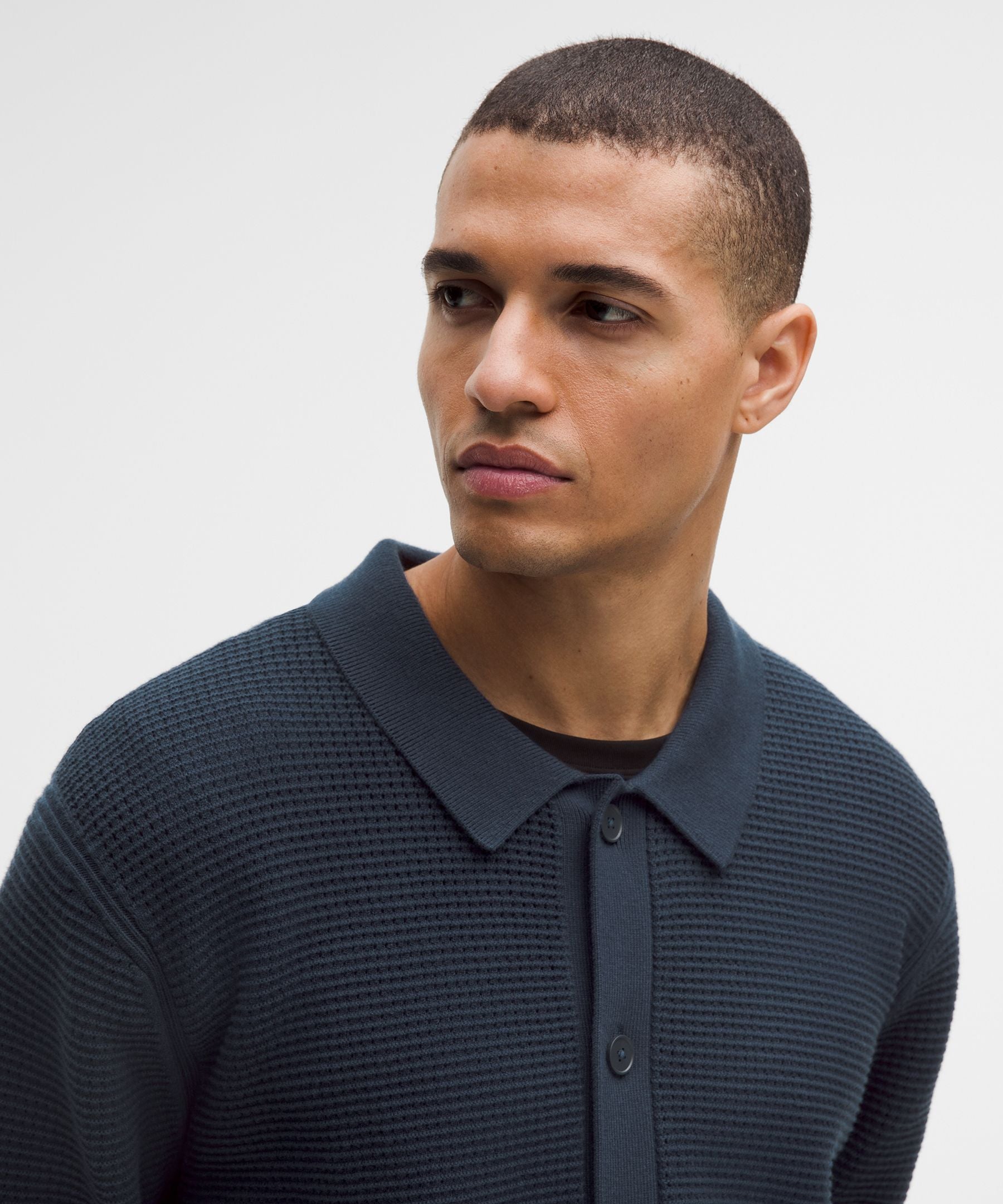 Lululemon Cotton-Blend Knit Collared Cardigan