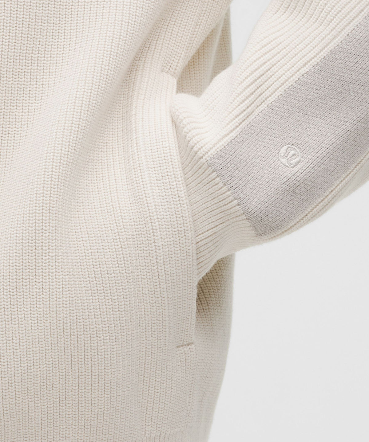 Lululemon Cotton-Blend Knit Full-Zip Sweater