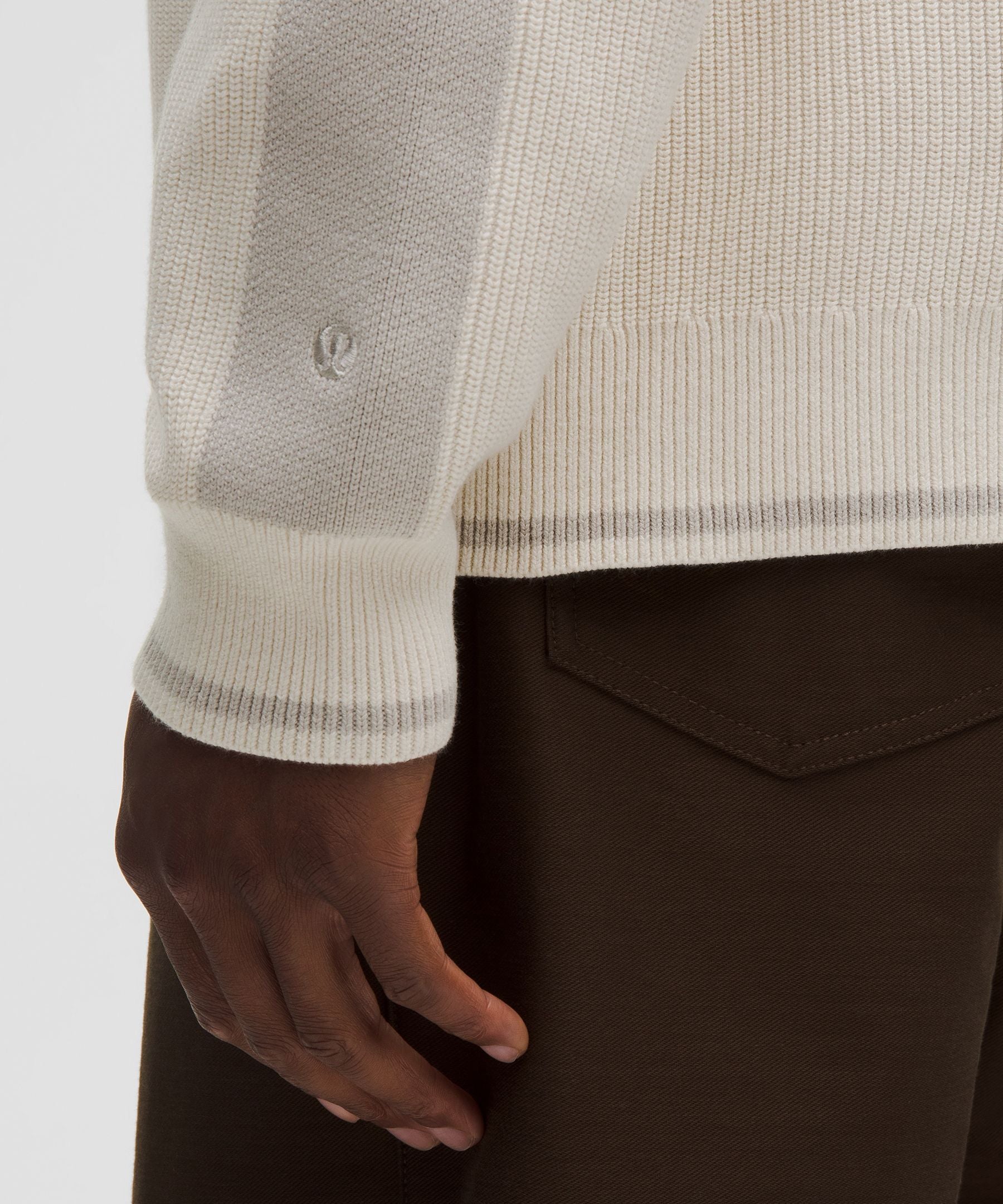 Lululemon Cotton-Blend Knit Full-Zip Sweater